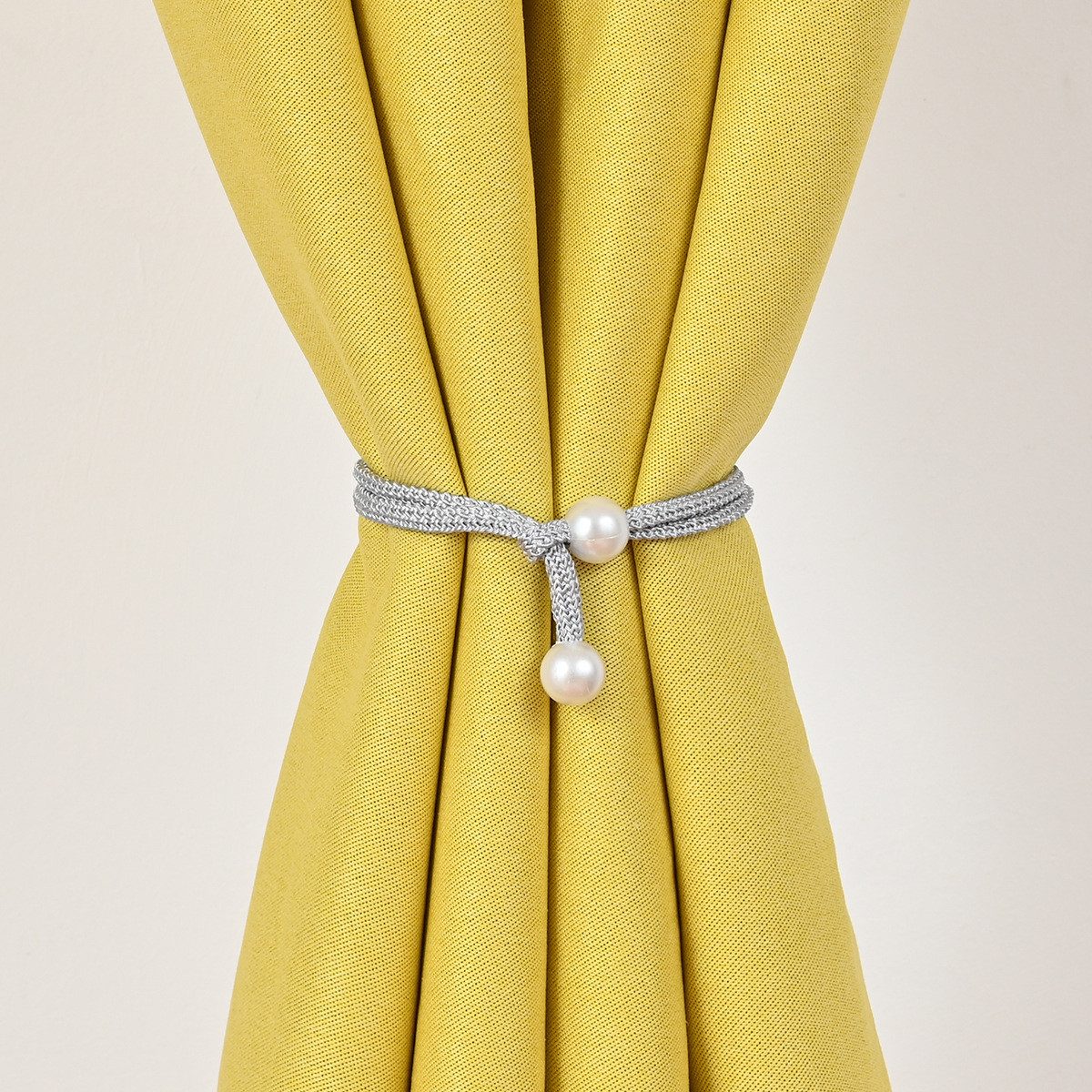 BYSURE Raffhalter, (4-tlg), Gardinenhalter,weißen Kunstperlen Vorhang günstig online kaufen