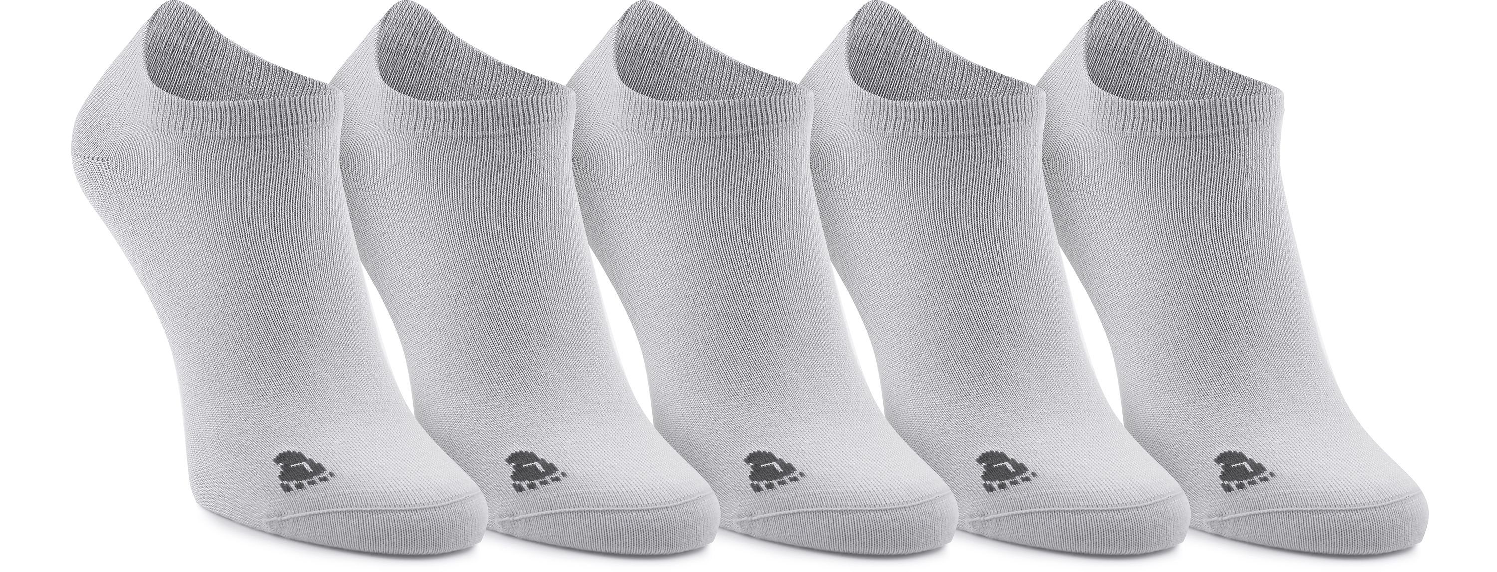 Sneaker Unisex LASS0003 Socken Ladeheid Bambusfasern aus Pack 5 Hellgrau Socken