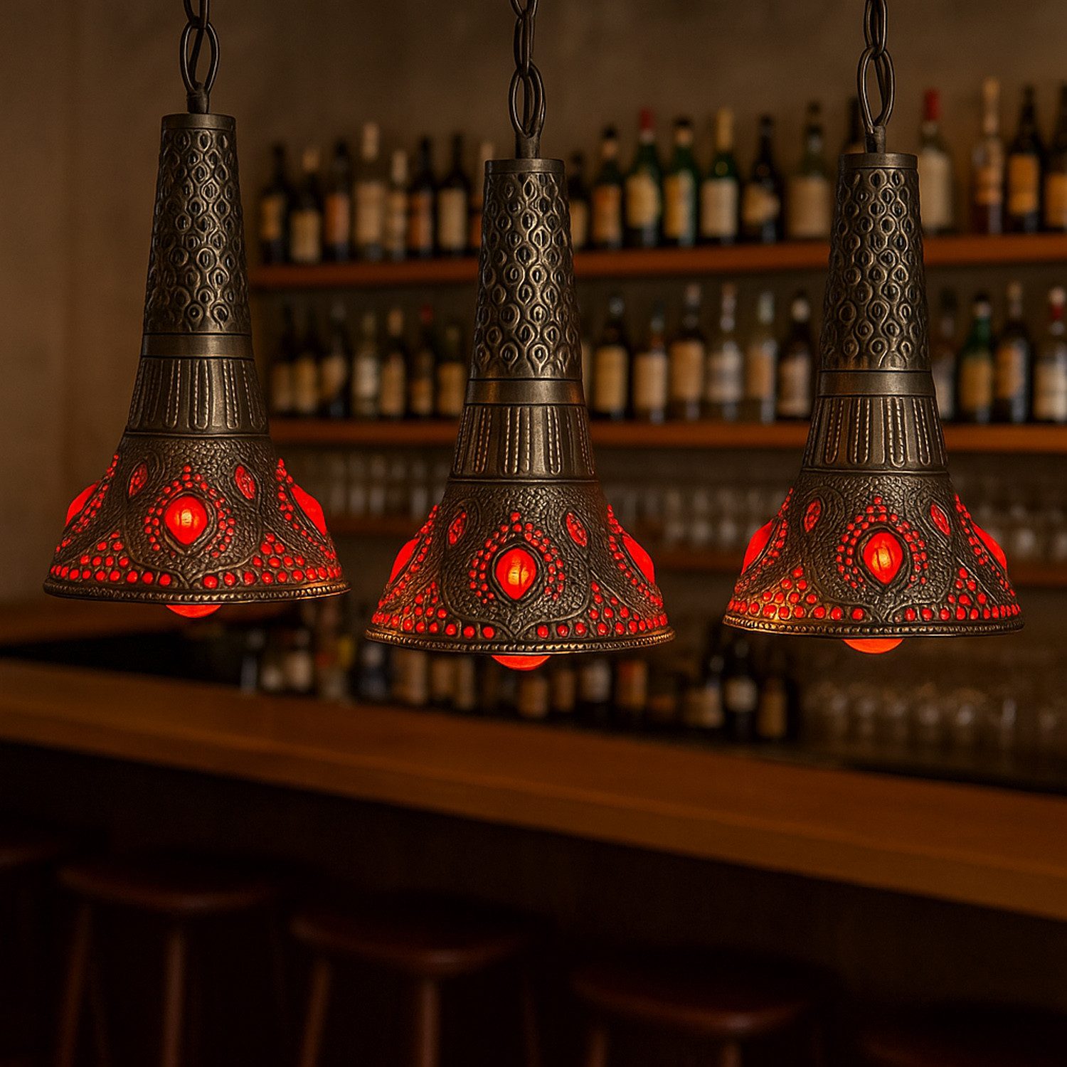 Marrakesch Orient & Mediterran Interior Pendelleuchte Hängeleuchte Ajdina Silber 30cm, Marokkanische Lampe aus Messing, ohne Leuchtmittel, Handarbeit