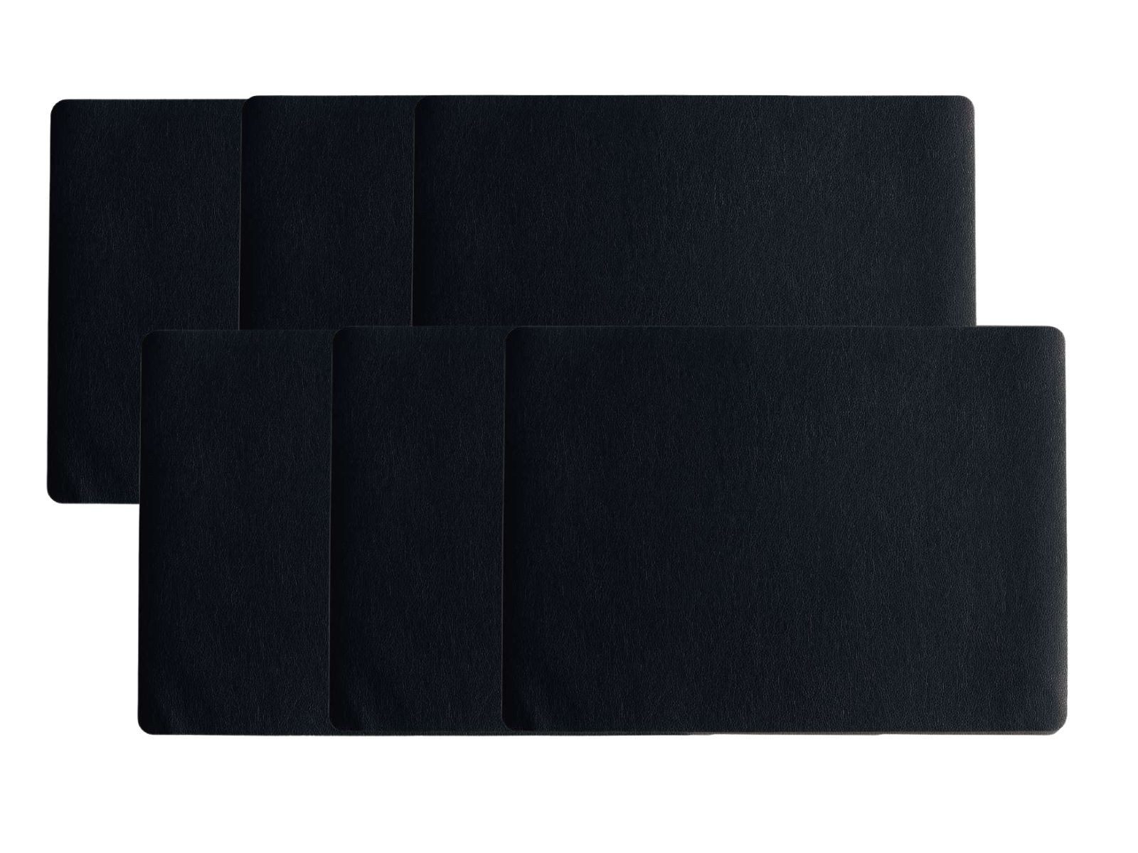 ASA SELECTION Platzset Tischset Lederoptik schwarz 46x33cm Set6