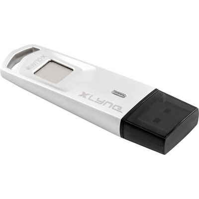 XLYNE »USB-Stick 32GB USB 3.1« USB-Stick (Aluminium Gehäuse, 256-Bit AES Verschlüsselung, Fingerabdruckscanner)