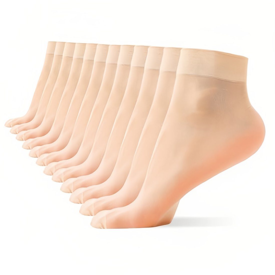 Paar Socken Damen Opspring Socken Seidig Strumpfwaren Durchscheinende Knöchelhohe 10
