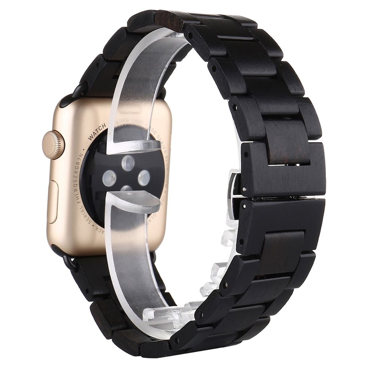 4 7 41 Wigento Für 40 Holz Smartwatch-Armband Apple / / Armband Series 8 SE 9 Watch 6 5 2 38mm 3