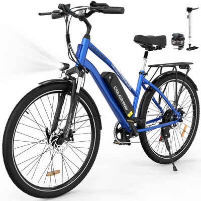 COLORWAY E-Bike 28 Zoll Elektrofahrrad,250W/36V/15Ah,MTB,Shimano, 7 Gang SHIMANO, Kettenschaltung, Heckmotor, Elektrofahrrad für Damen und Herren 170 - 190 cm, innerhalb der StVZO