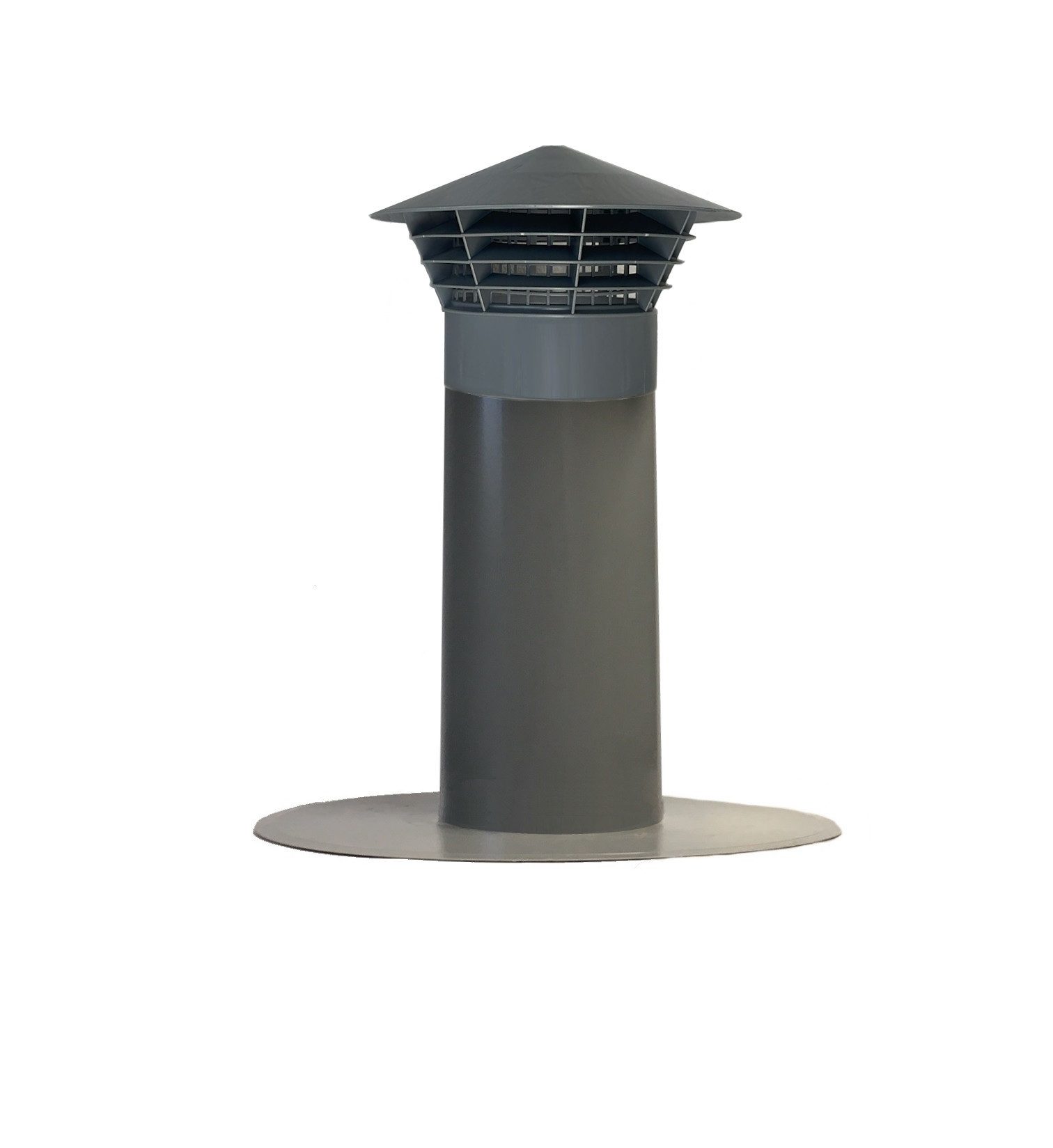 HAHN Handelshaus Dachdurchführung Flachdachlüfter DN 100/110, Bitumen- oder PVC-Flansch, PVC, DN 100 / DN 110