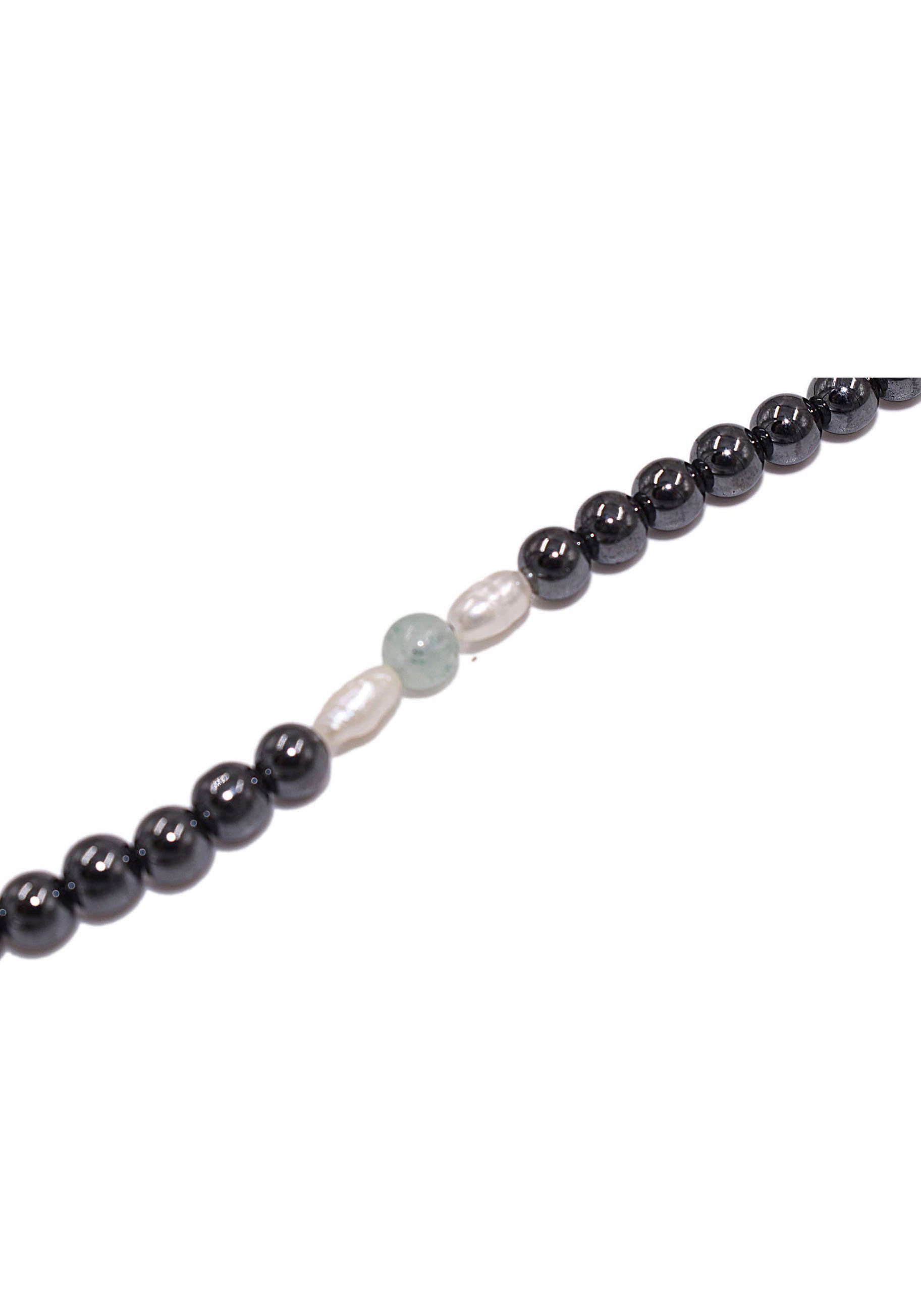 Firetti Lange Kette Schmuck Geschenk Halsschmuck Halskette Edelsteinkette Achat Hämatit, Made in Germany - mit Hämatit, Achat - mit Süßwasserzuchtperle – Bild 4 von 4