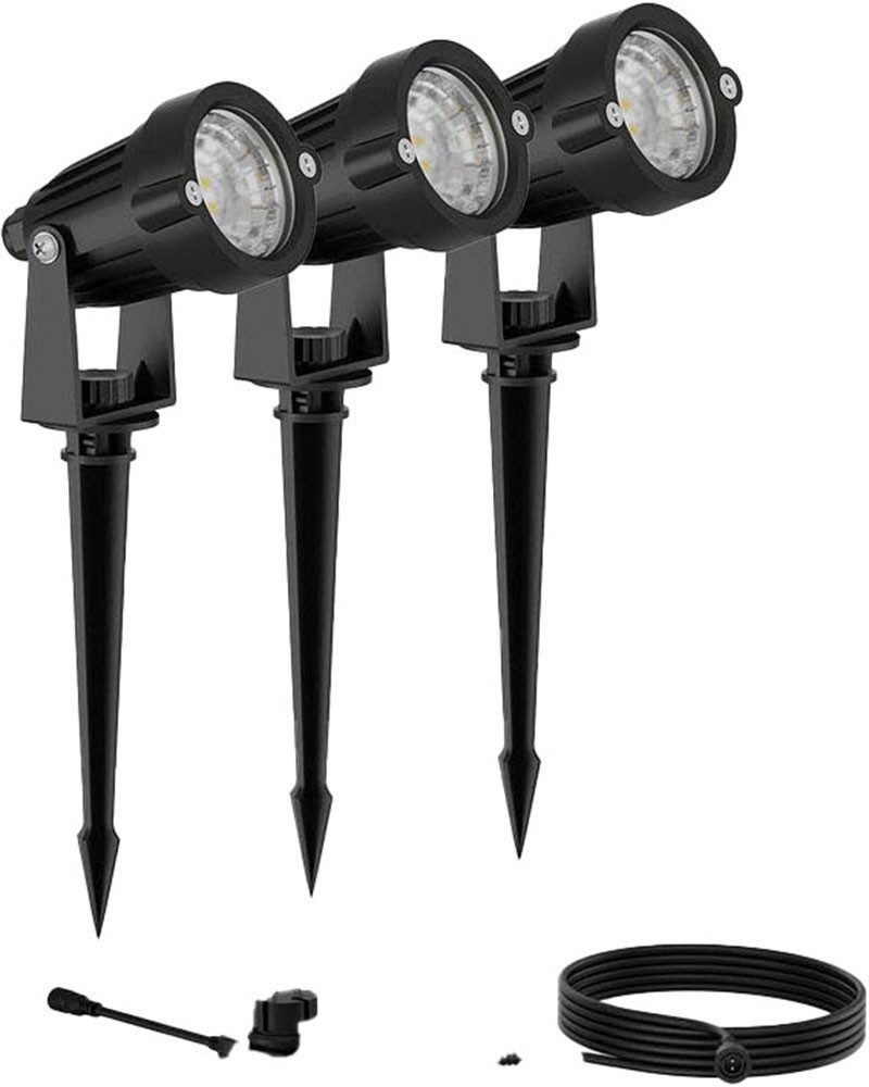 Philips Hue LED Gartenleuchte GardenLink 24V Caper Spot 3er EU NV 24V 27K, LED fest integriert