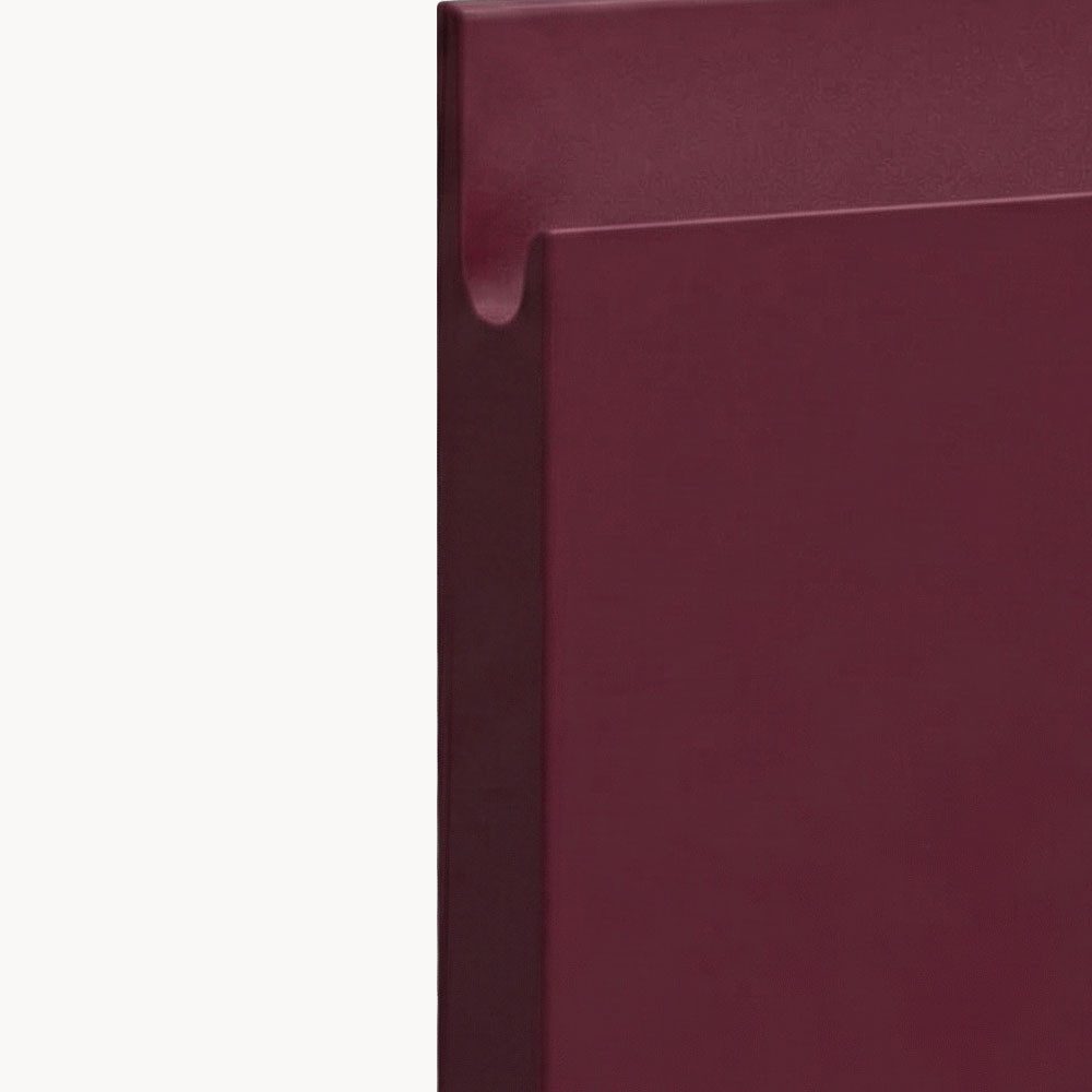 Feldmann-Wohnen Klapphängeschrank Florence (W4/45, 1-türig, 3 Einlegeböden, 1-St., puristische, grifflose Optik, lackierte Fronten, B/T/H 45x32,5x96cm) Weiß / RAL 3004 purpurrot matt Türanschlag rechts