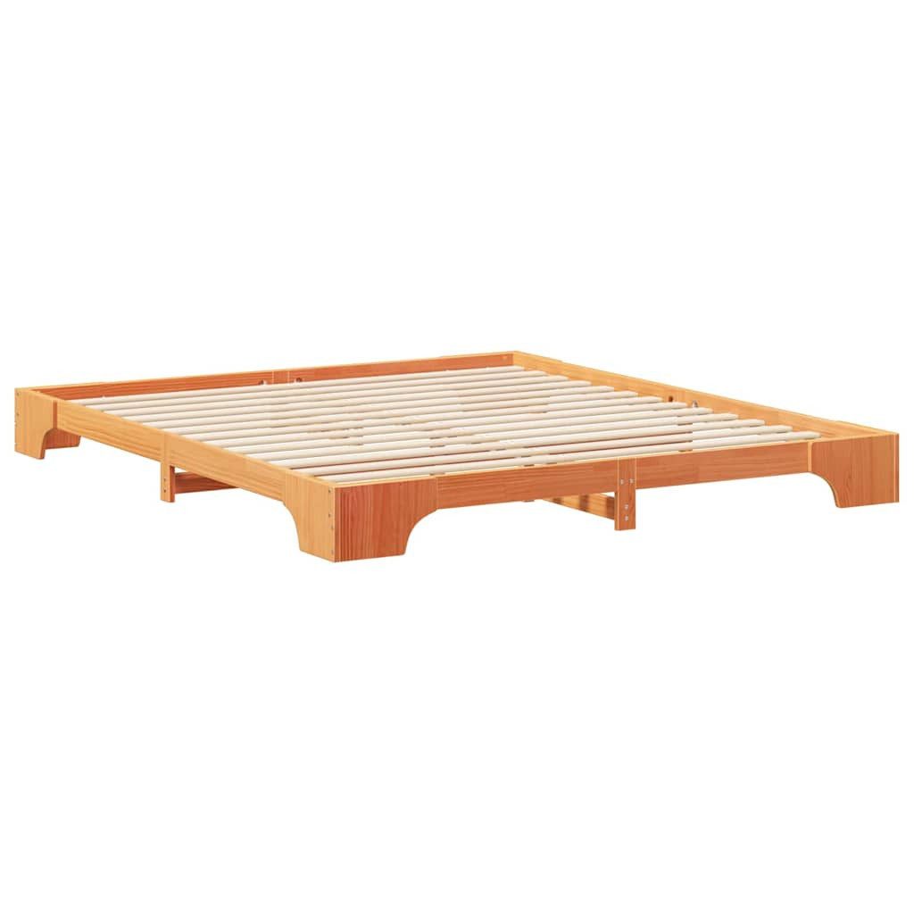 vidaXL Bett Bodenbettgestell Braun 180 x günstig online kaufen