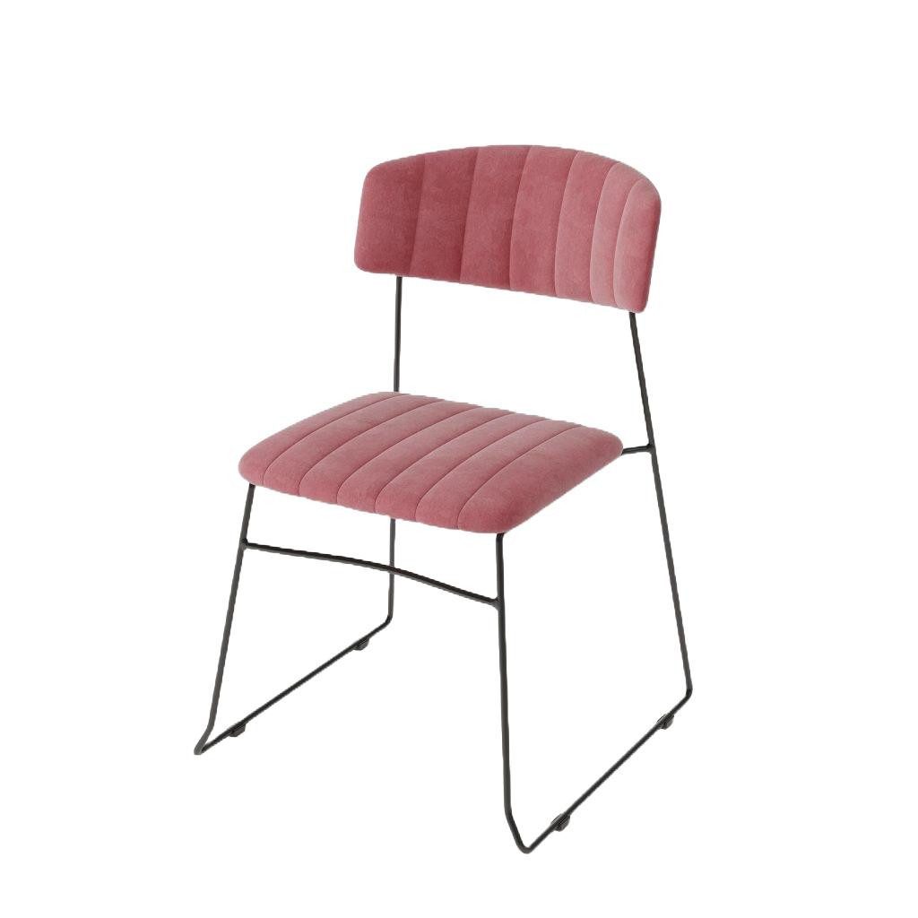 Natur24 Esszimmerstuhl Stapelstuhl – Rosa 4er Set