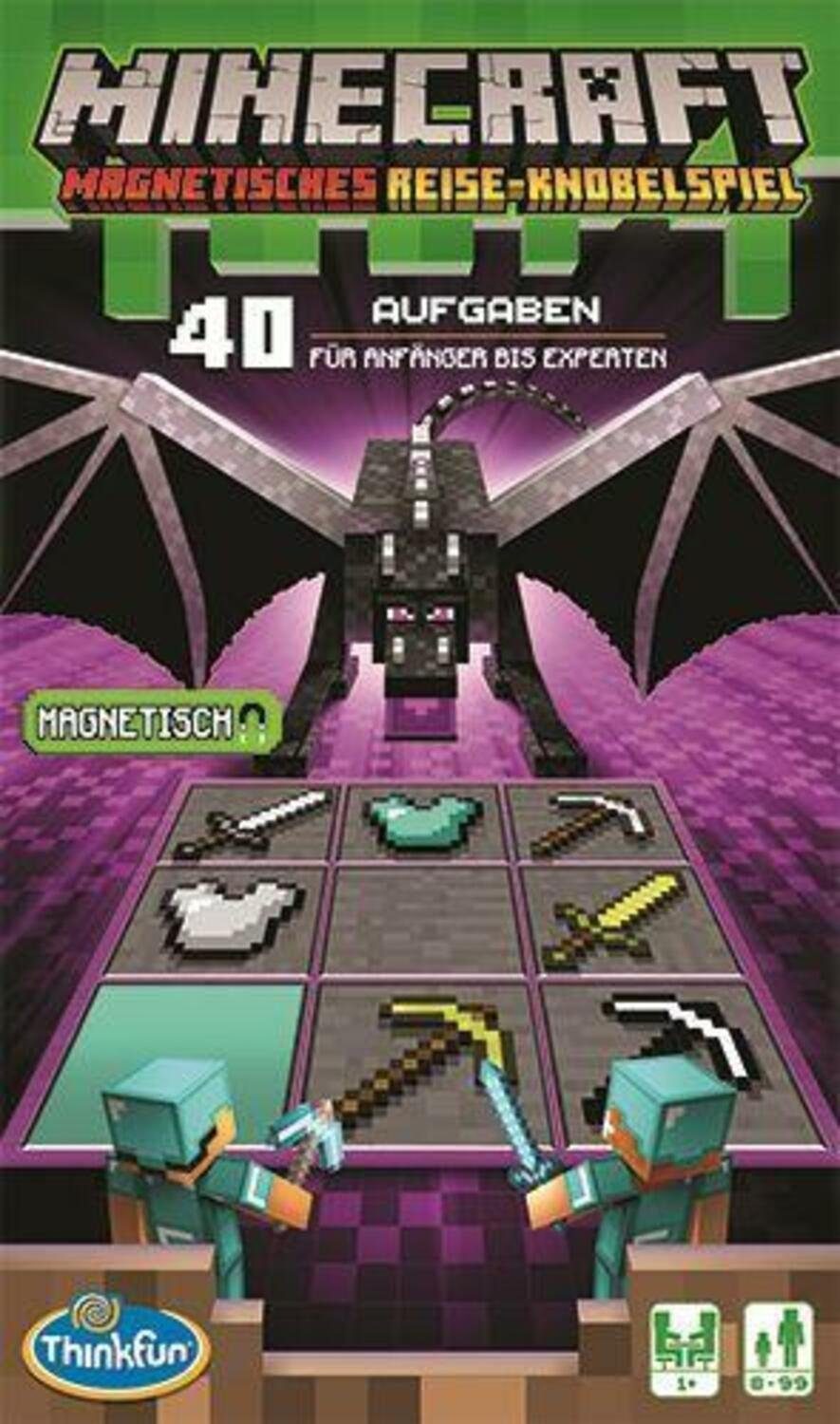 Thinkfun® Ravensburger Perfekt... Spiel, - ThinkFun Das - 76402 Reisespiel. magnetische Minecraft 