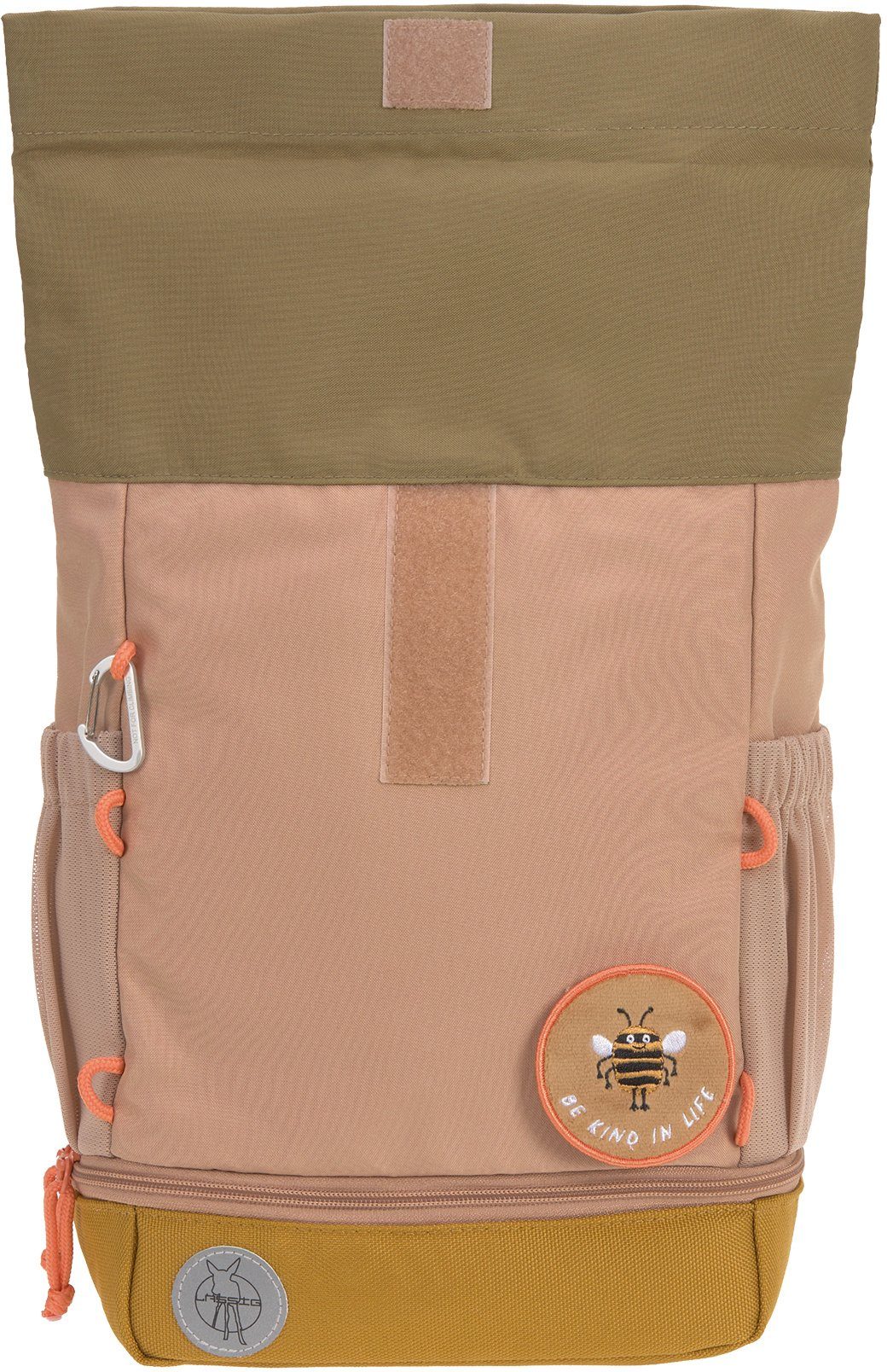 LÄSSIG Kinderrucksack Nature, Mini Rolltop Backpack, Hazelnut, aus recycelten PET-Flaschen