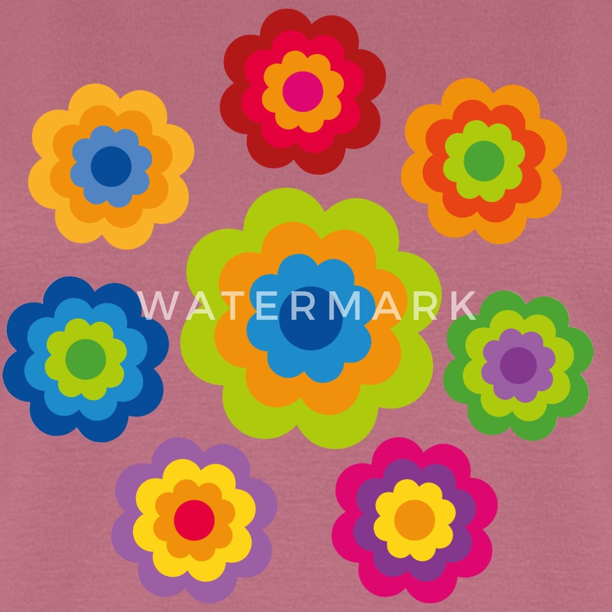 Spreadshirt T-Shirt 70er Jahre Hippie Flower Power Kostüm Blumen Fasching F günstig online kaufen