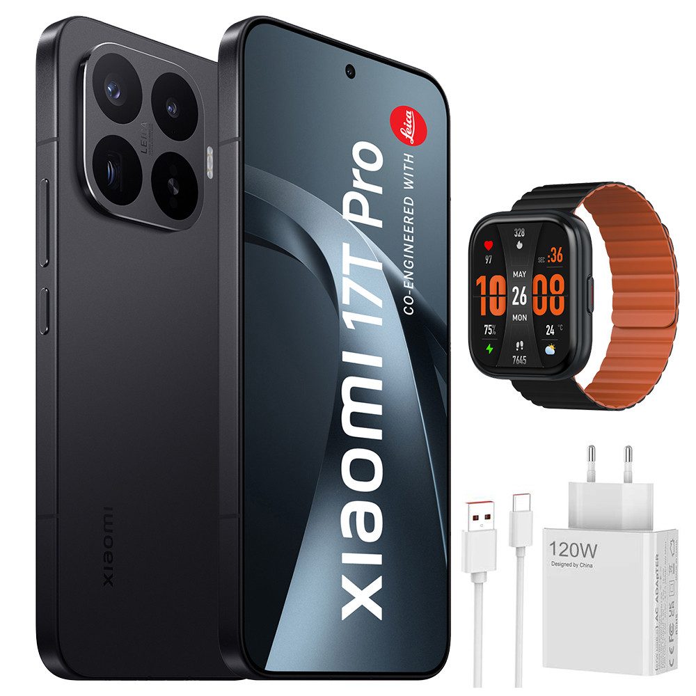Xiaomi 17T Pro 12+512GB Smartphone & 120W HyperCharge & Smartwatch Handy (50 MP Kamera)