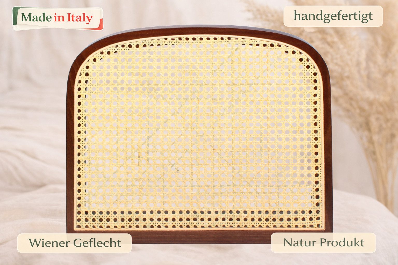 pemora Freischwinger Schwingstuhl Sitzfläche mit Wiener Geflecht