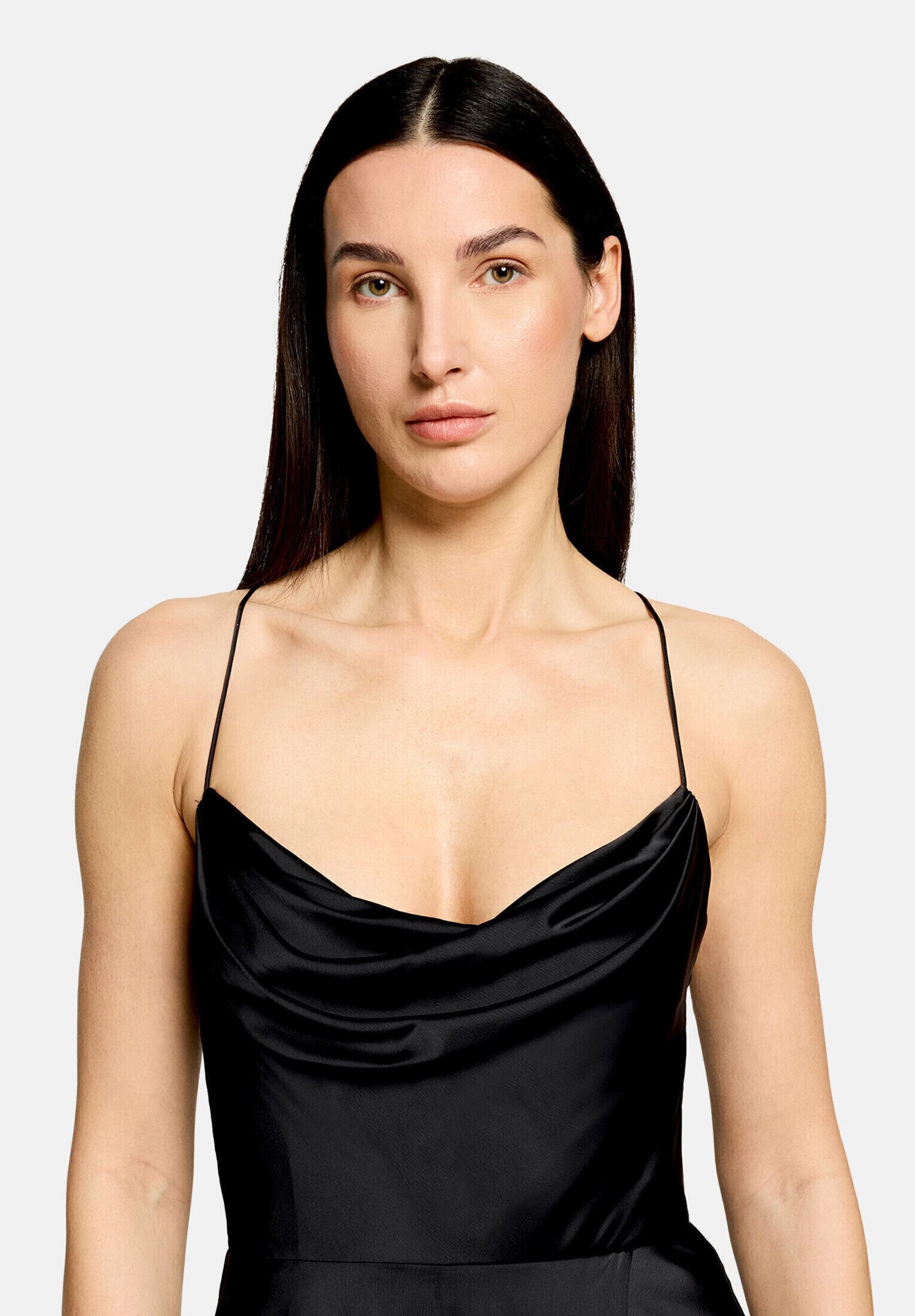 Vera Mont Abendkleid Damen mit Wasserfallausschnitt Material