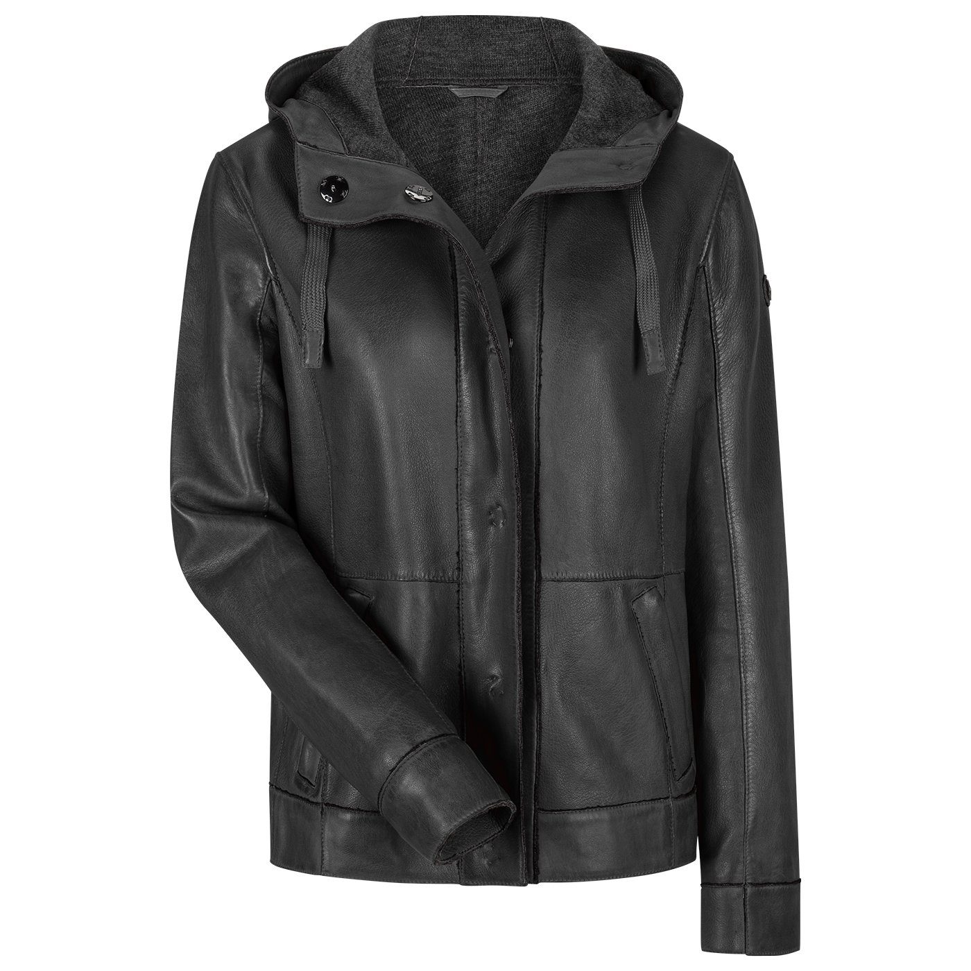 Milestone Lederjacke mit Kapuze aus Lammleder günstig online kaufen
