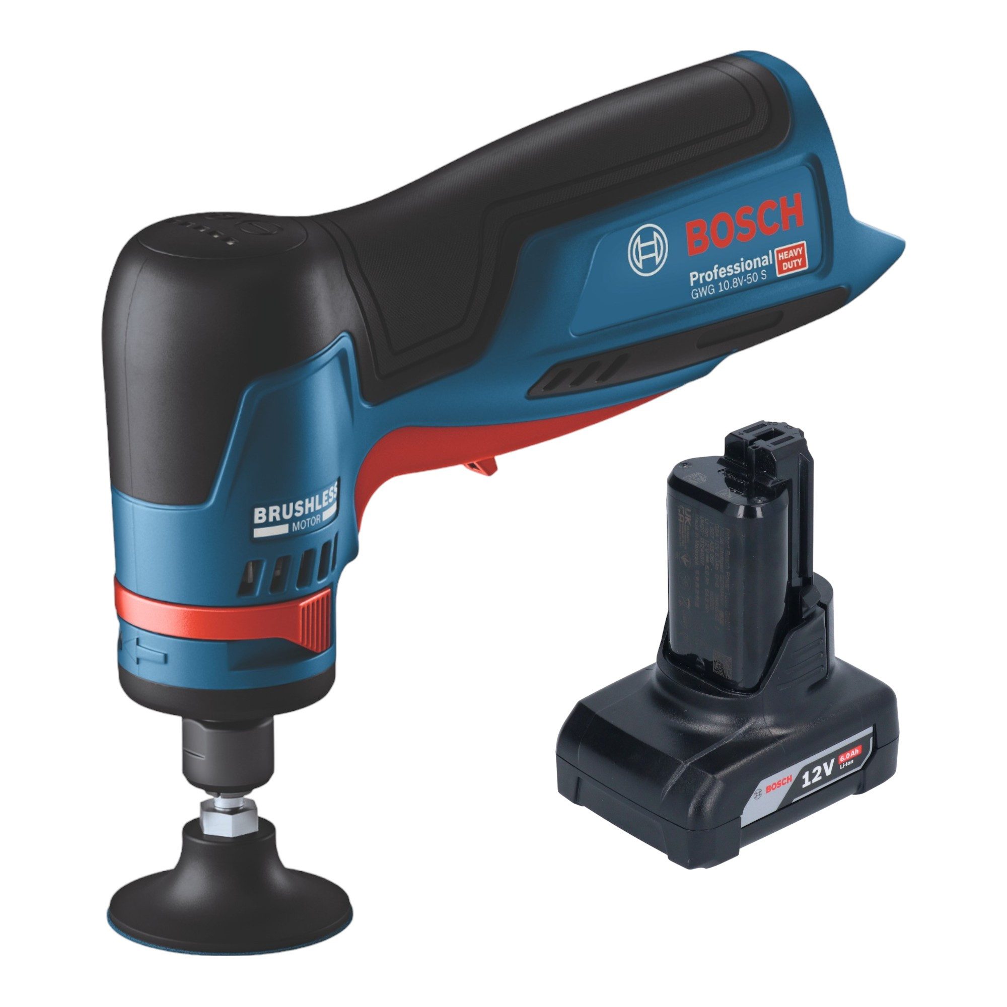 Bosch Professional Akku-Geradschleifer GWG 12V-50 S Professional Akku Geradschleifer 12 V 6 mm Brushless
