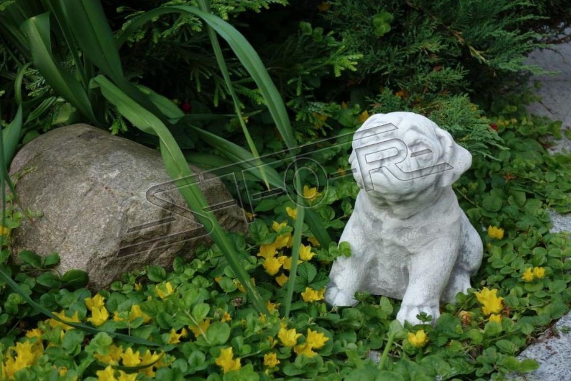 JVmoebel Skulptur Garten Dekoration Hund Terrasse Stein Figuren Figur Statue Skulptur