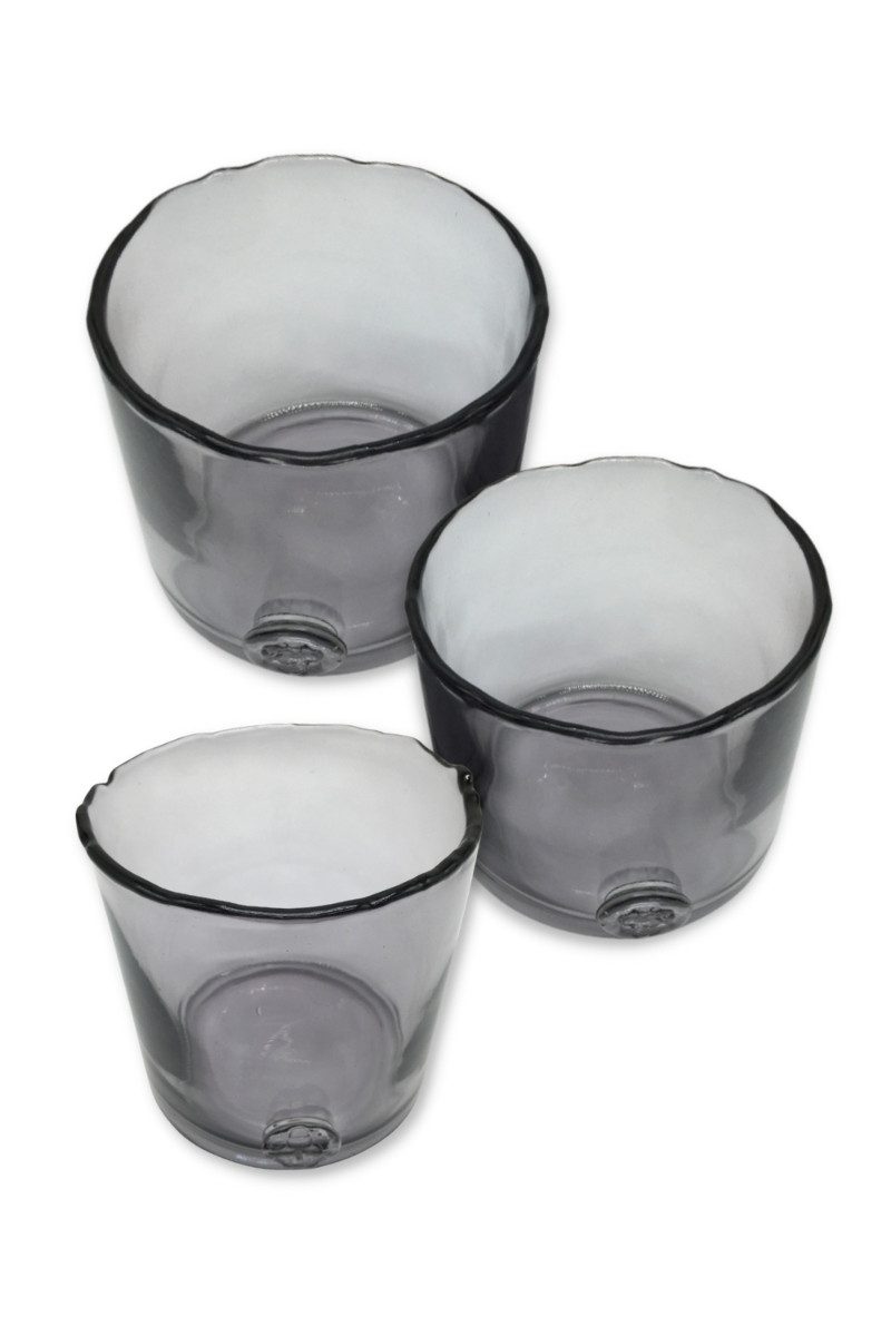 Wohnmanufactur Grünberger Windlicht Windlicht - RAUCHGLAS - rauchgrau günstig online kaufen