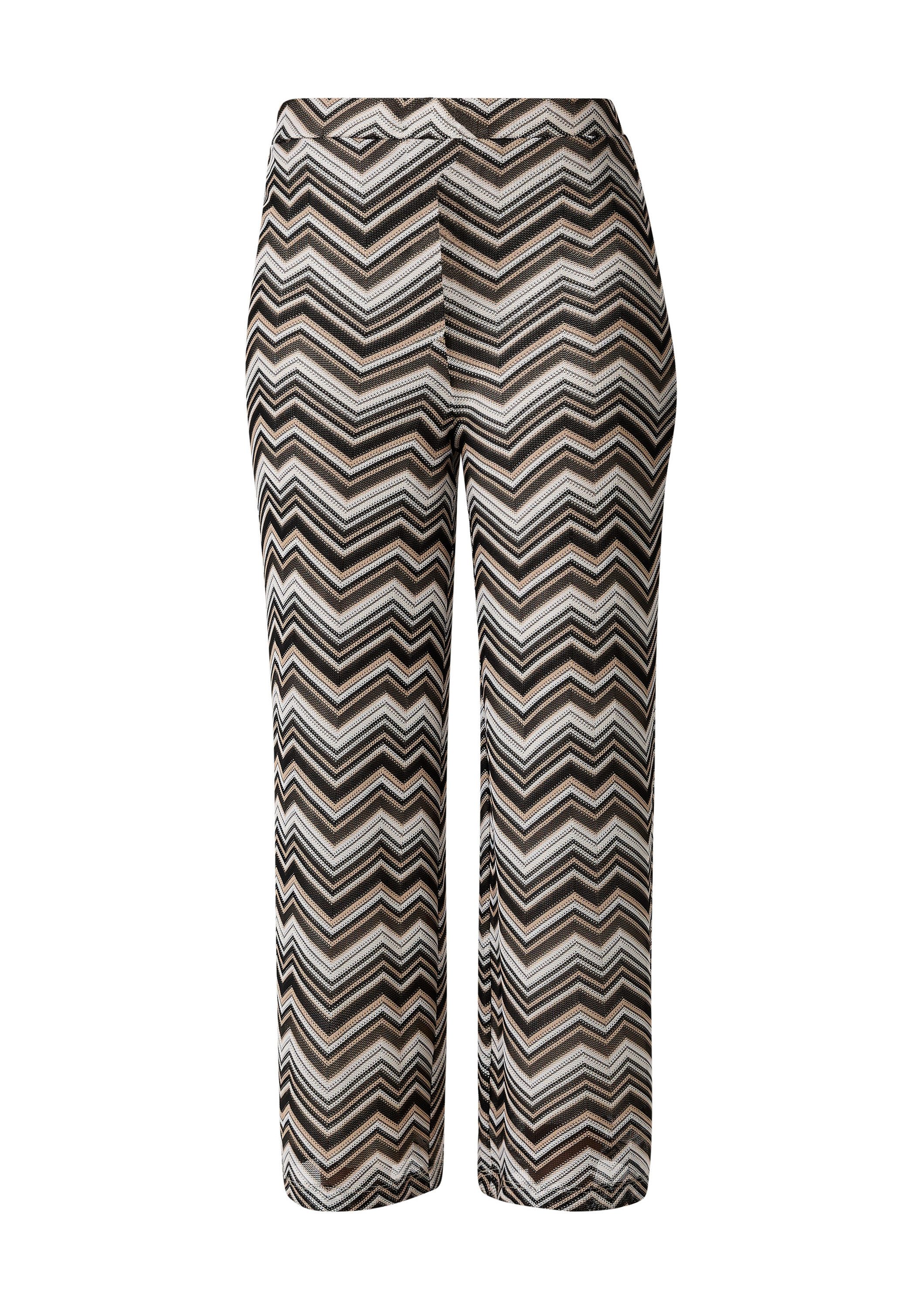 comma Culotte Hose Regular: Culotte mit Zickzack-Muster