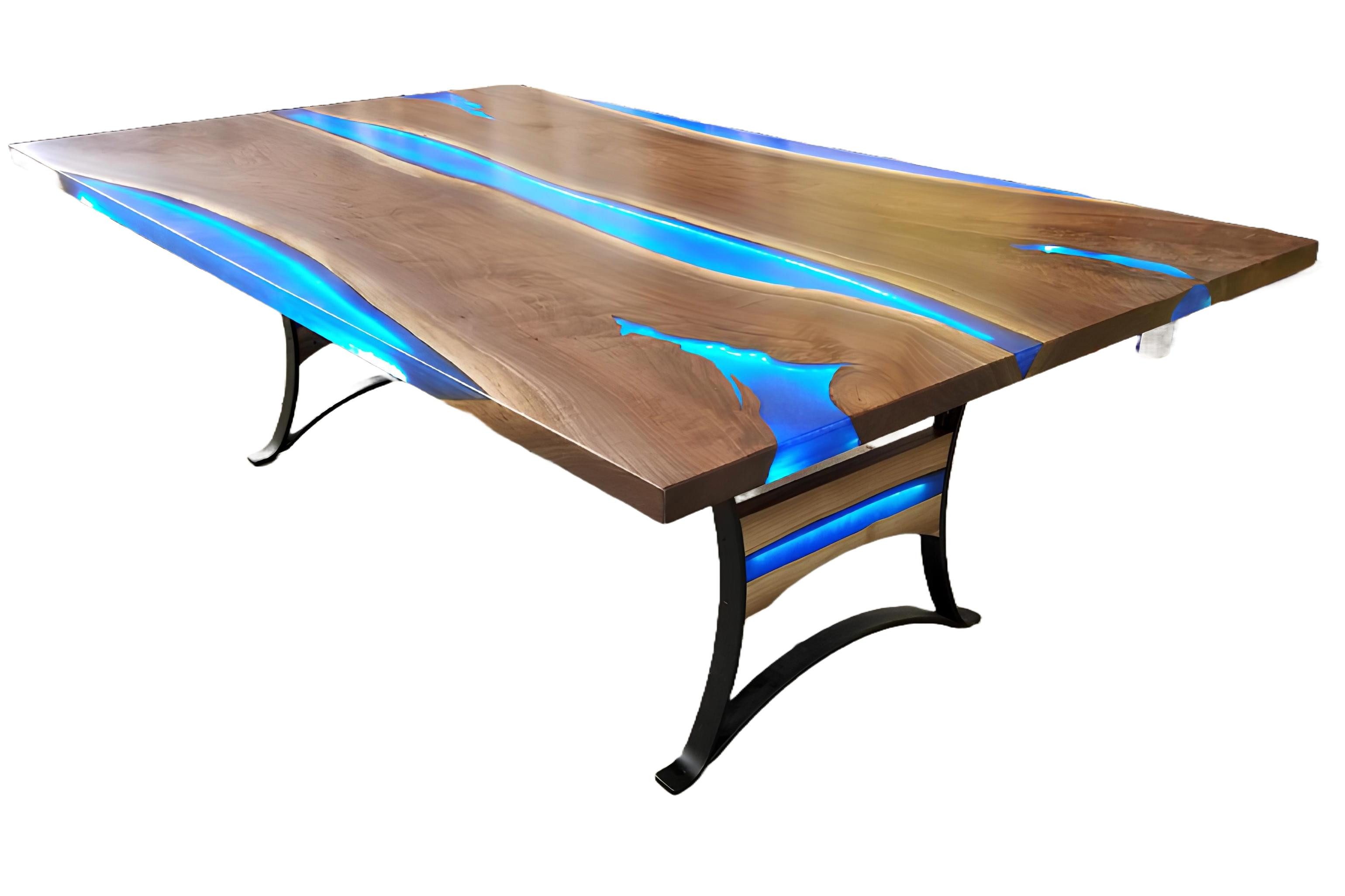 Xlmoebel Esstisch Massivholztisch mit Epoxidharz - Flusstisch River Table (1-St., Esstisch), Hergestellt in Europa