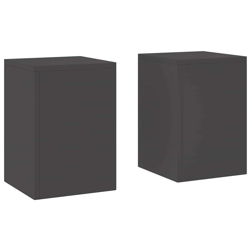 vidaXL Подставка для цветов Pflanzenständer 2 pcs Schwarz 24 x 24 x 35 cm Stahl (2 St)