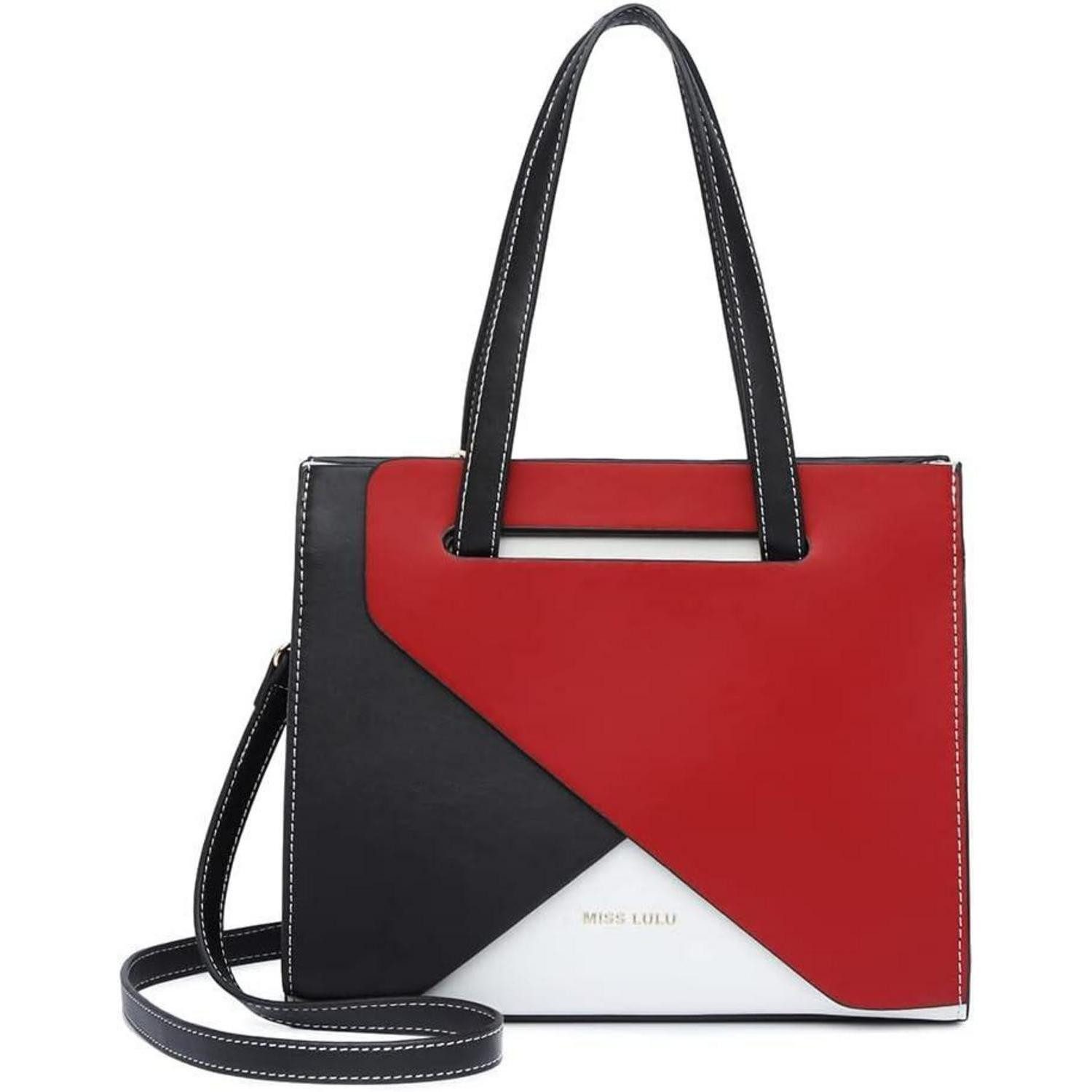 LuxusKollektion Henkeltasche Damen Handtasche Henkeltasche PU Leder Schultertasche in geometrischem