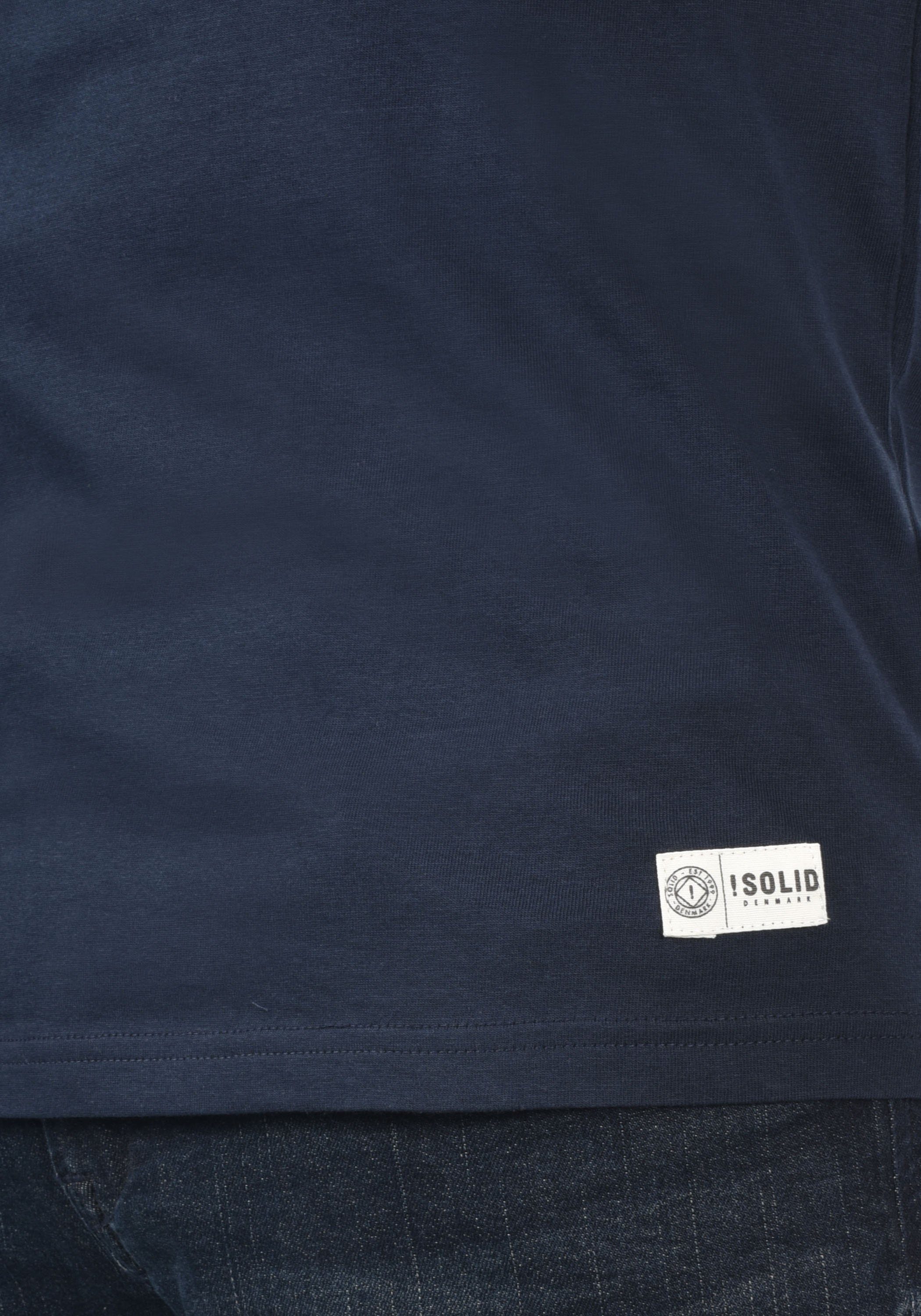 Solid Rundhalsshirt SDCody T-Shirt in Insignia (1991) Blue Colorblocking-Optik