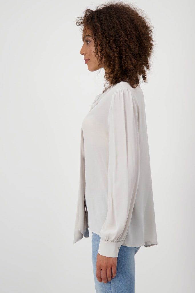 Monari Klassische Bluse Schluppe Schleifenkragen mit gekräuselten Schultern günstig online kaufen