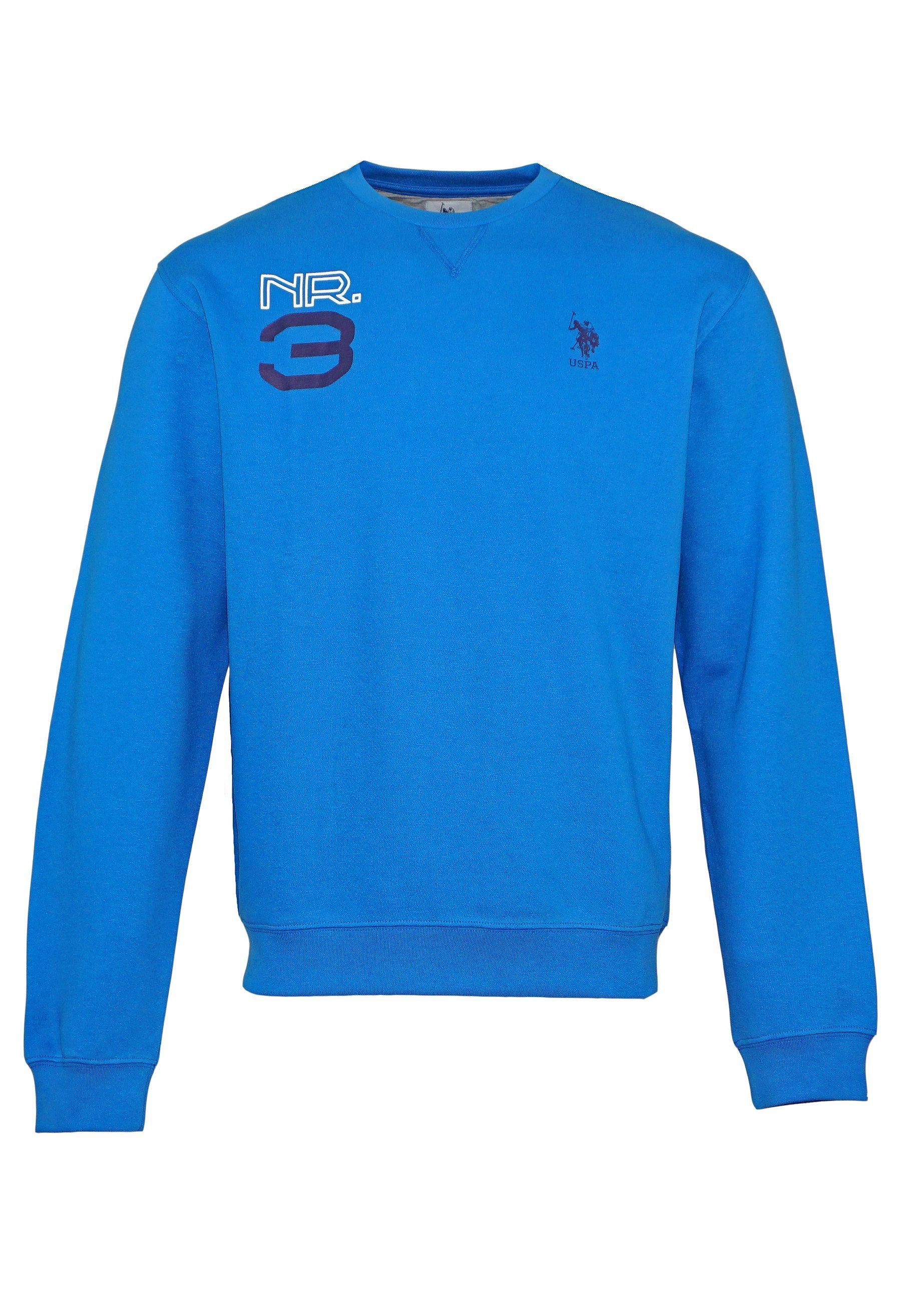 U.S. Polo Assn Sweatshirt Pullover Sweatshirt Pro Rundhals blau