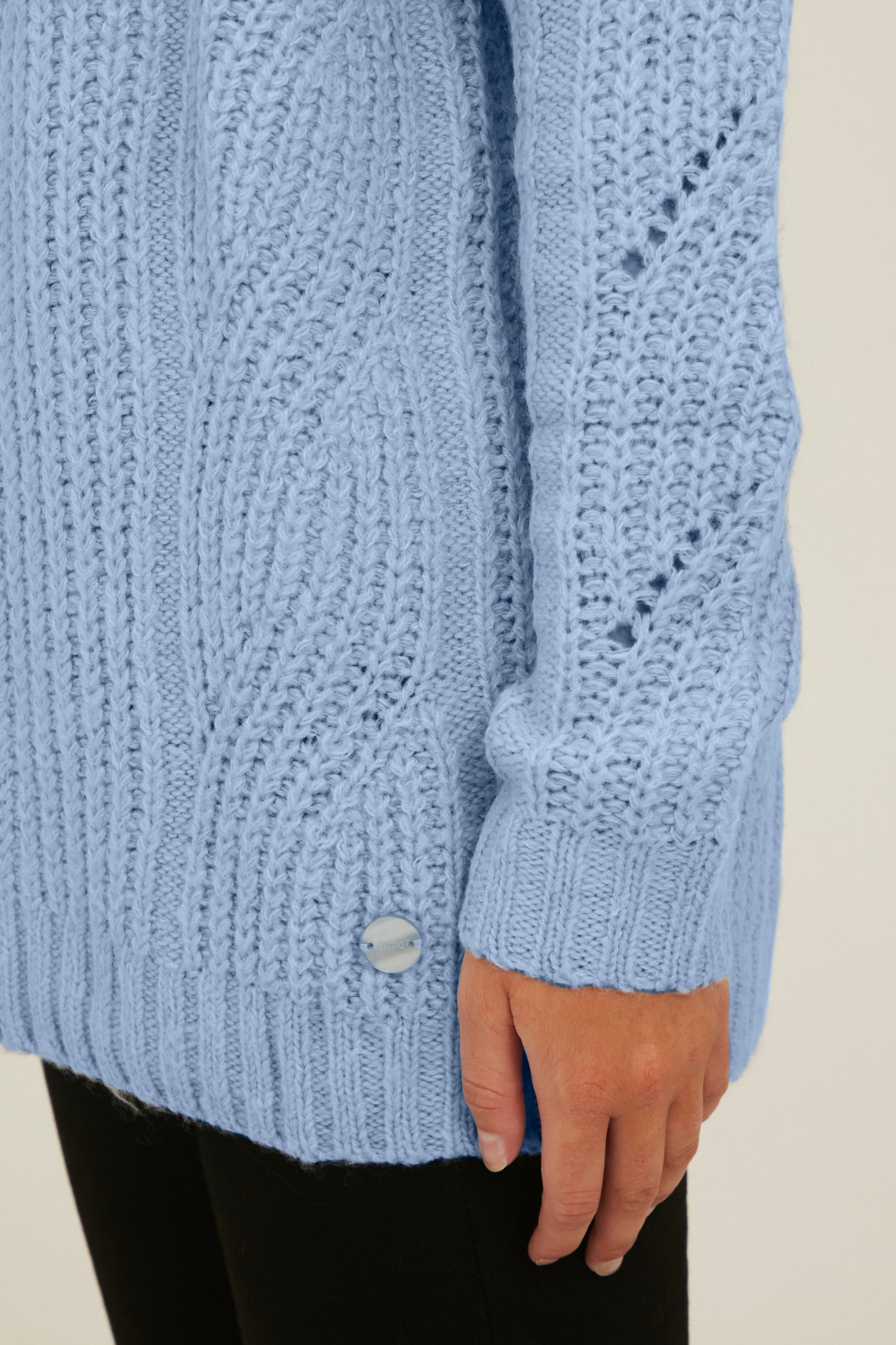 Cardigan Blue Sky Strickjacke OXMO OXClea (163922) Ajour-Strickmuster in