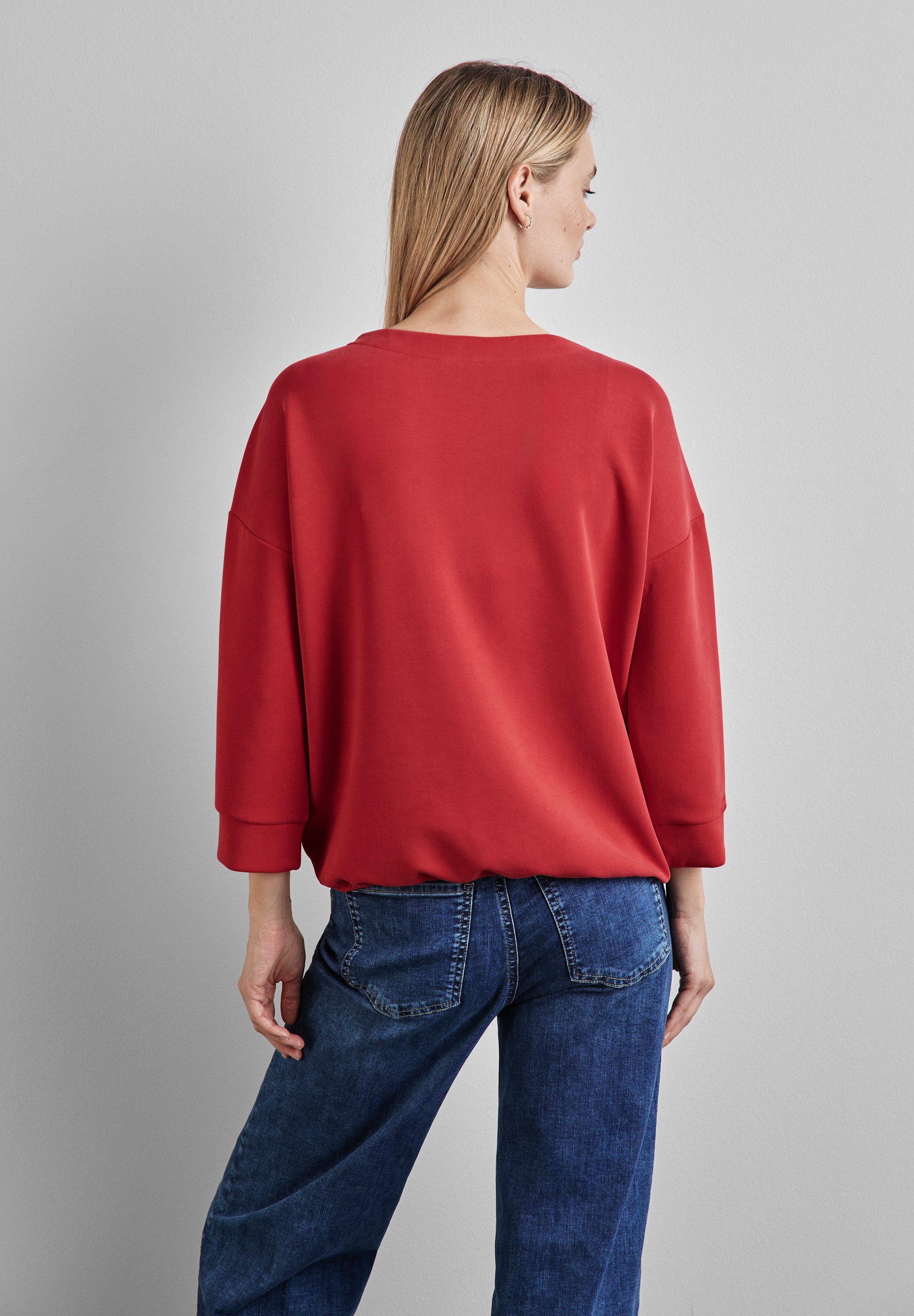 STREET ONE Langarmshirt mit Knopf Details