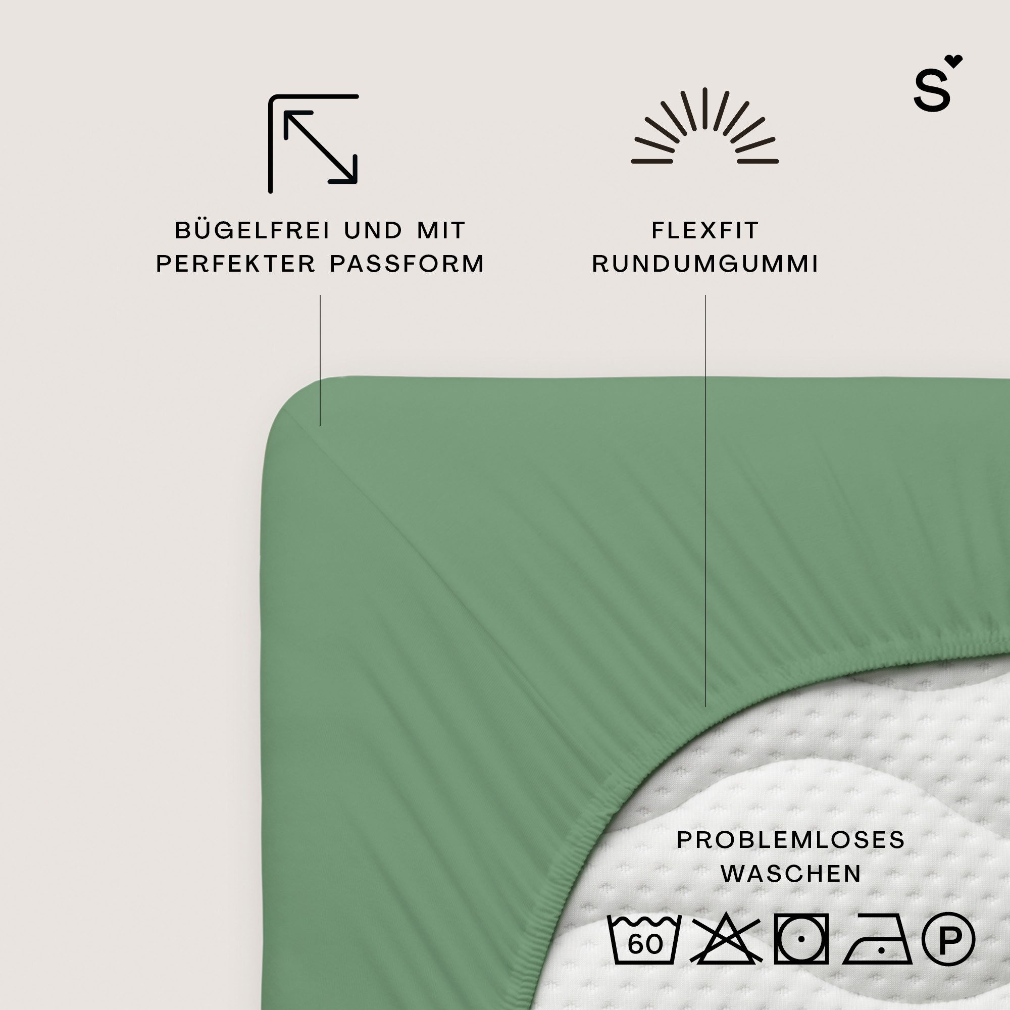 Schlafgut Spannbettlaken Basic Cotton Spannbettlaken, Jersey, günstig online kaufen