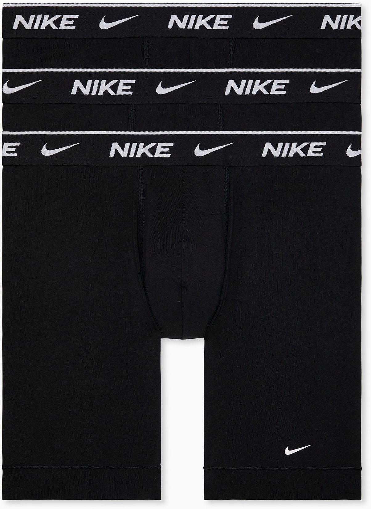 NIKE Underwear Boxer Cotton Dri-FIT mit (Set, Logo-Schriftzug Essential NIKE Nike Stretch 3er-Pack) 3-St