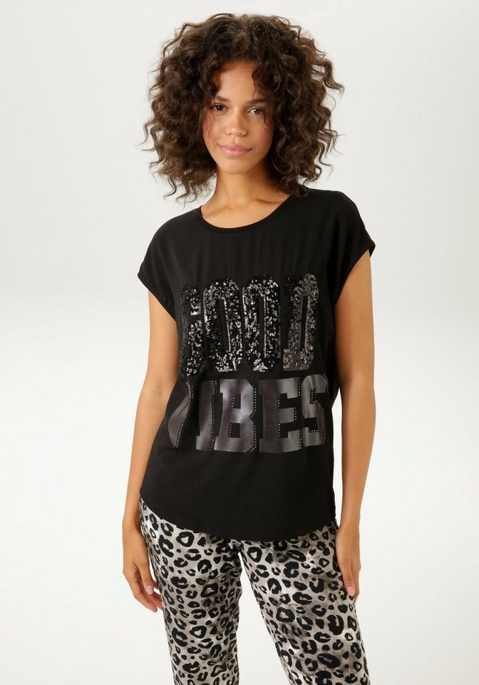 Aniston CASUAL Shirtbluse mit Pailletten und Glitzersteinchen verziert -  NEUE KOLLEKTION