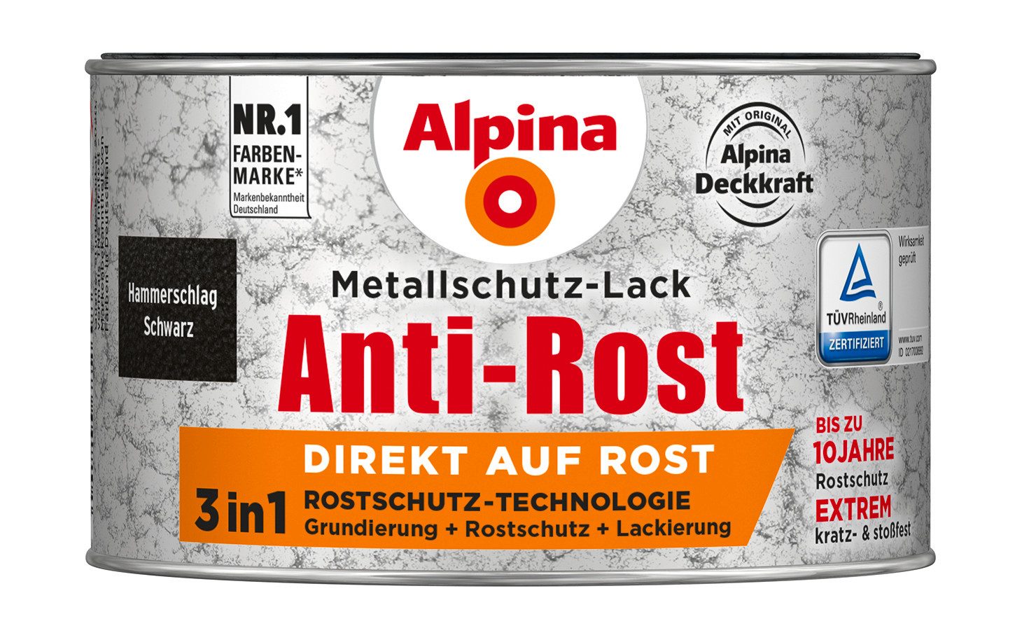 Alpina Metallschutzlack Metallschutzlack Anti-Rost Hammerschlag