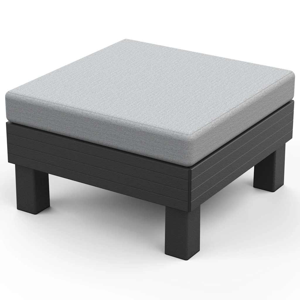 Keter Табуретки Gartenhocker Graphitgrau mit Hellgrauem Kissen