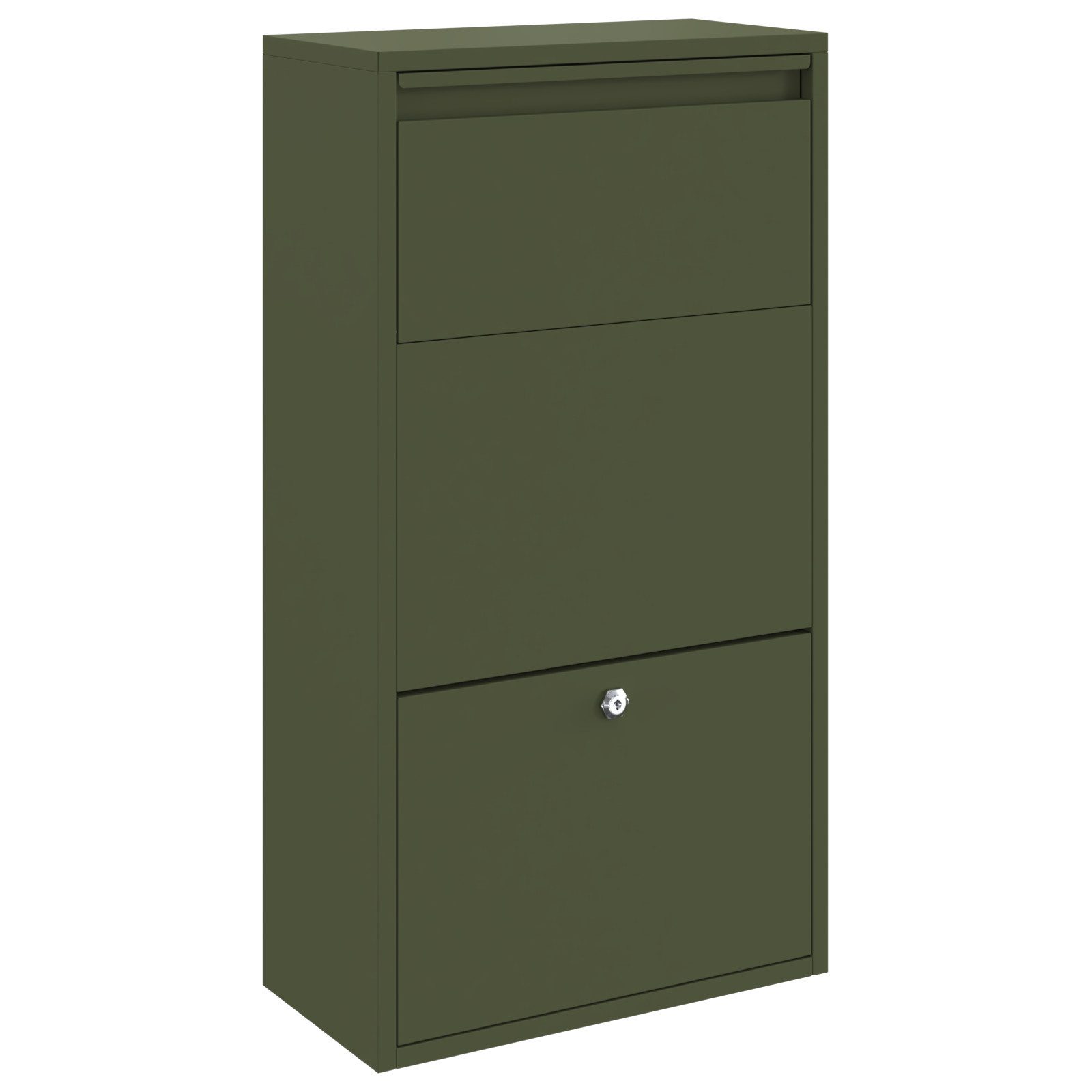 vidaXL Briefkasten Paketdropbox Olivgrün 44x22x82 cm günstig online kaufen