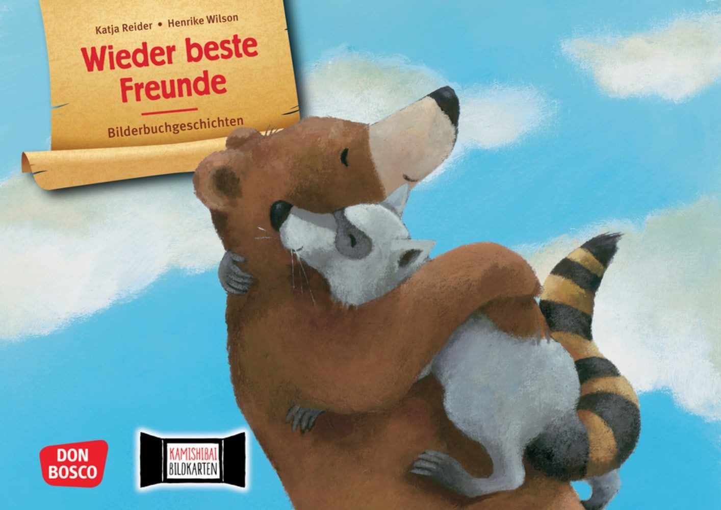 Wieder beste Freunde. Kamishibai Bildkartenset / Katja Reider, Erzähltheater für Kita-Kinder: sich streiten und wieder vertragen – so gelingt Versöhnung!