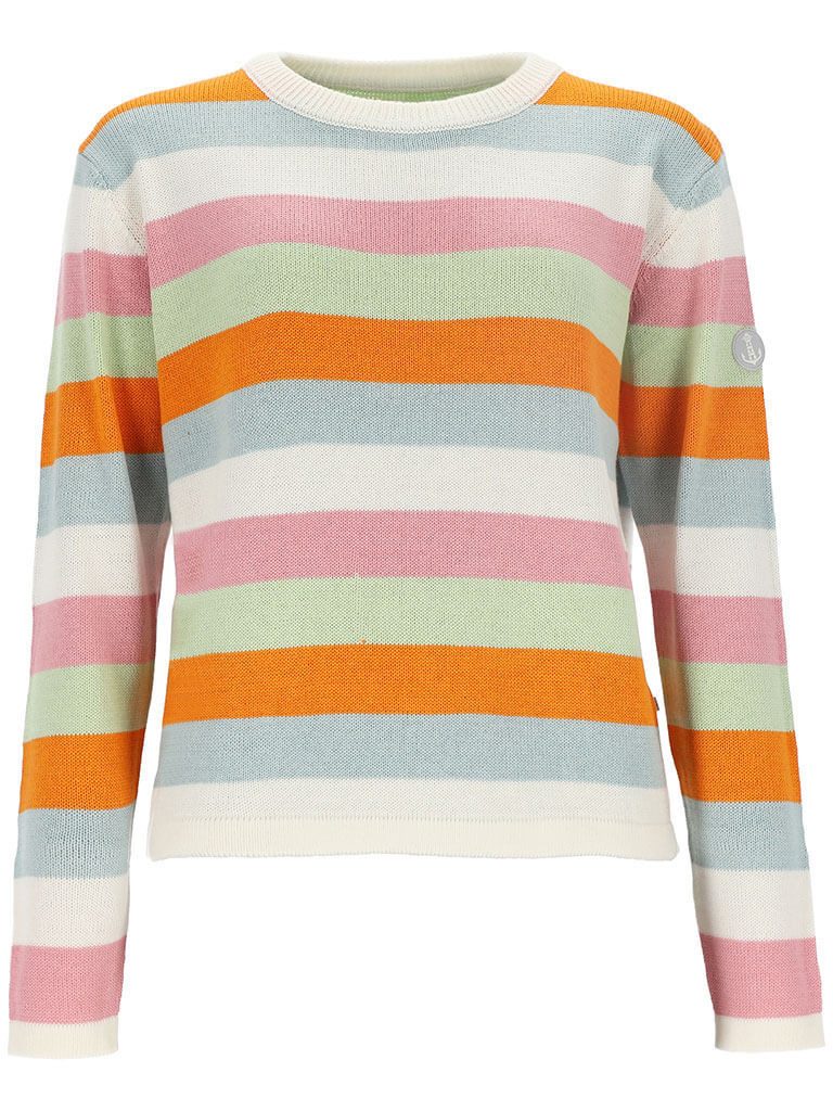 Leitfeuer Streifenpullover 80880 Damen Strickpullover mit Streifen - Pullover mit überschnittenen Arm