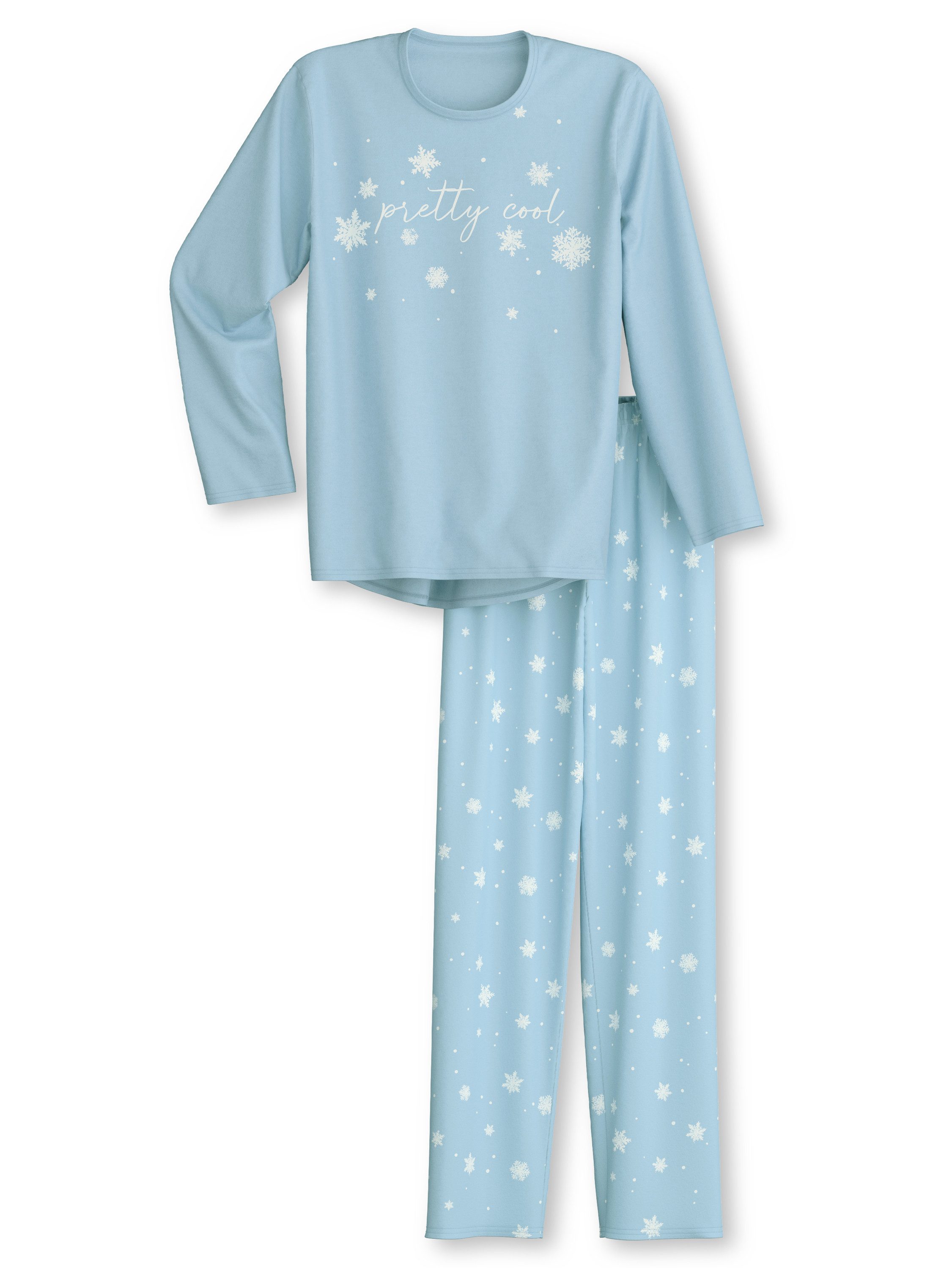 CALIDA Pyjama Kids Snowflakes Kinder (2 tlg) aus hochwertiger Baumwolle, hautfreundlich, pflegeleicht