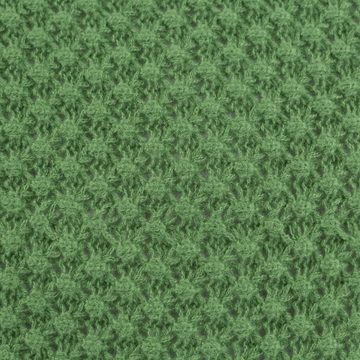 SCHÖNER LEBEN. Dekokissen Deko Kissen Perlmuster aus Wolle einfarbig grün 40x40cm