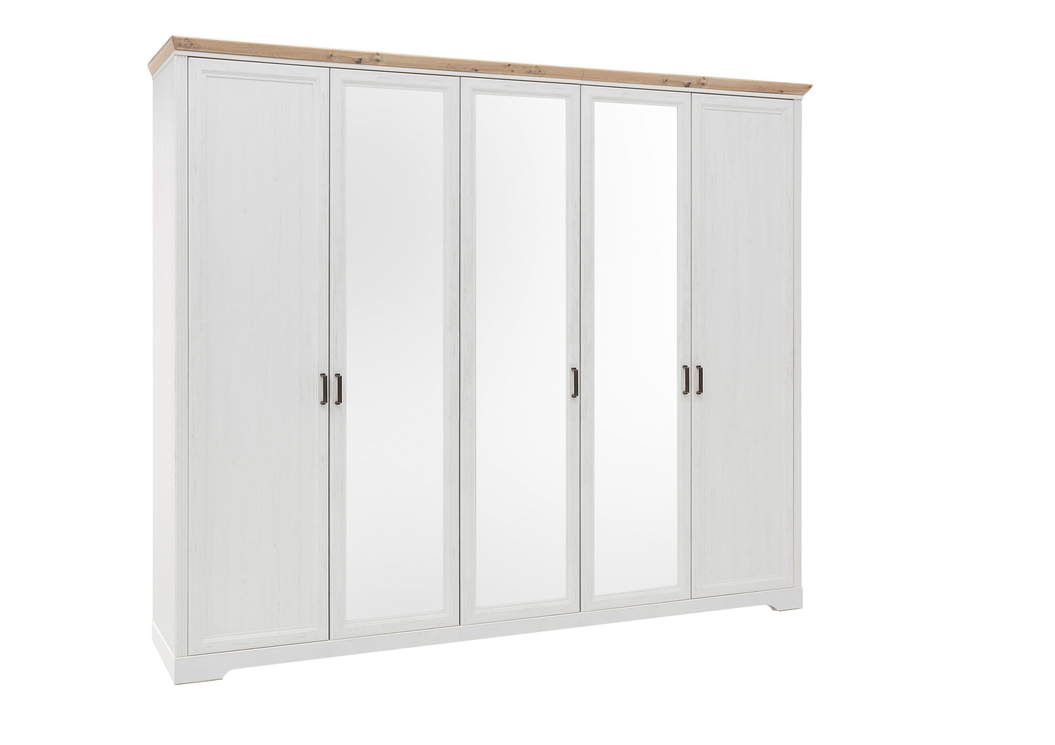 möbelando Kleiderschrank Jasmin 264 x 220 x 64 cm (B/H/T)