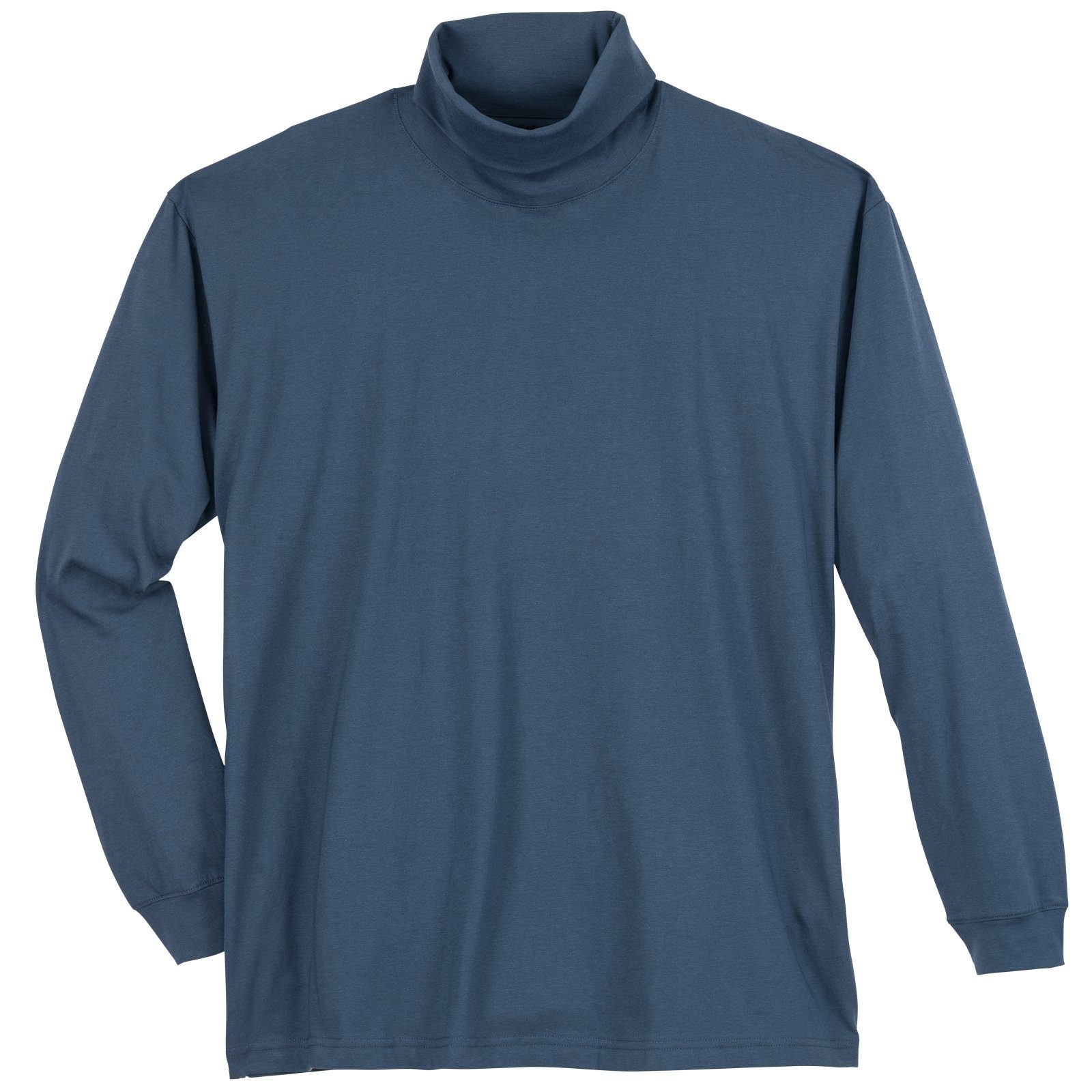 RAGMAN Poloshirt Ragman Langarm-Rolli Übergröße nachtblau