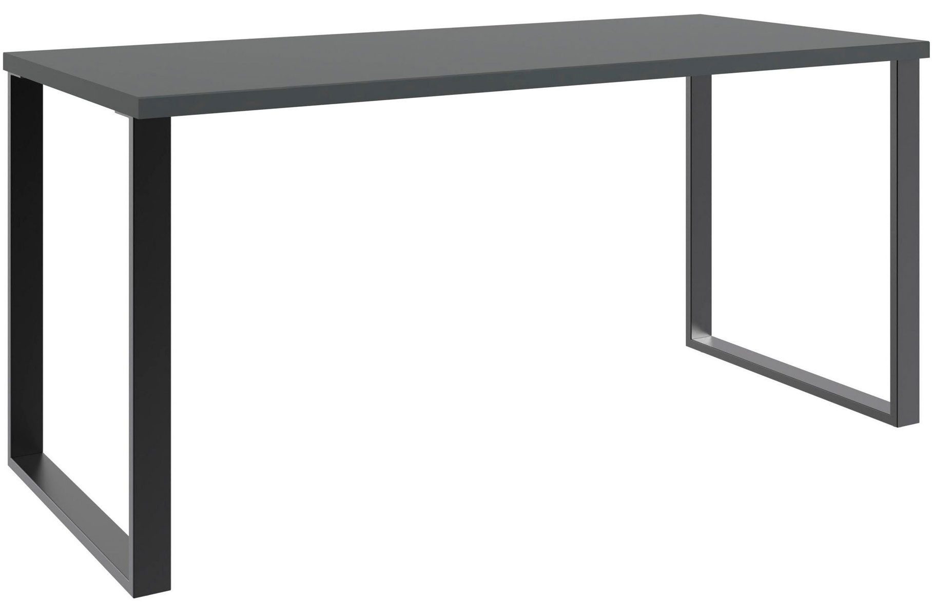Wimex Schreibtisch Home Desk (Füße in Kupfenform, 1-St., moderne Optik, Füße in Kupfenform), 159x70x75cm graphit / schwarz