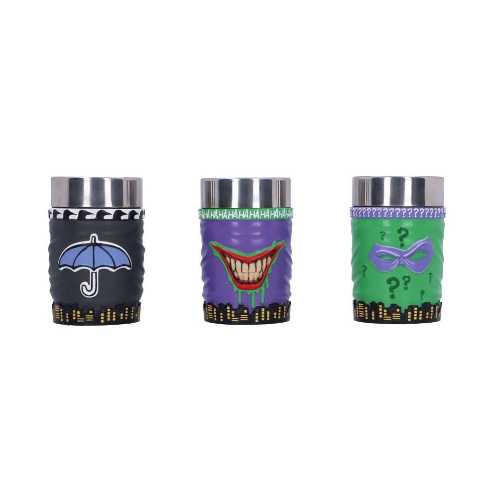 Nemesis Now Schnapsglas DC Comics Schnapsgläser Batman Super-Villains 3er-Pack, 1-tlg., Offiziell lizenziert