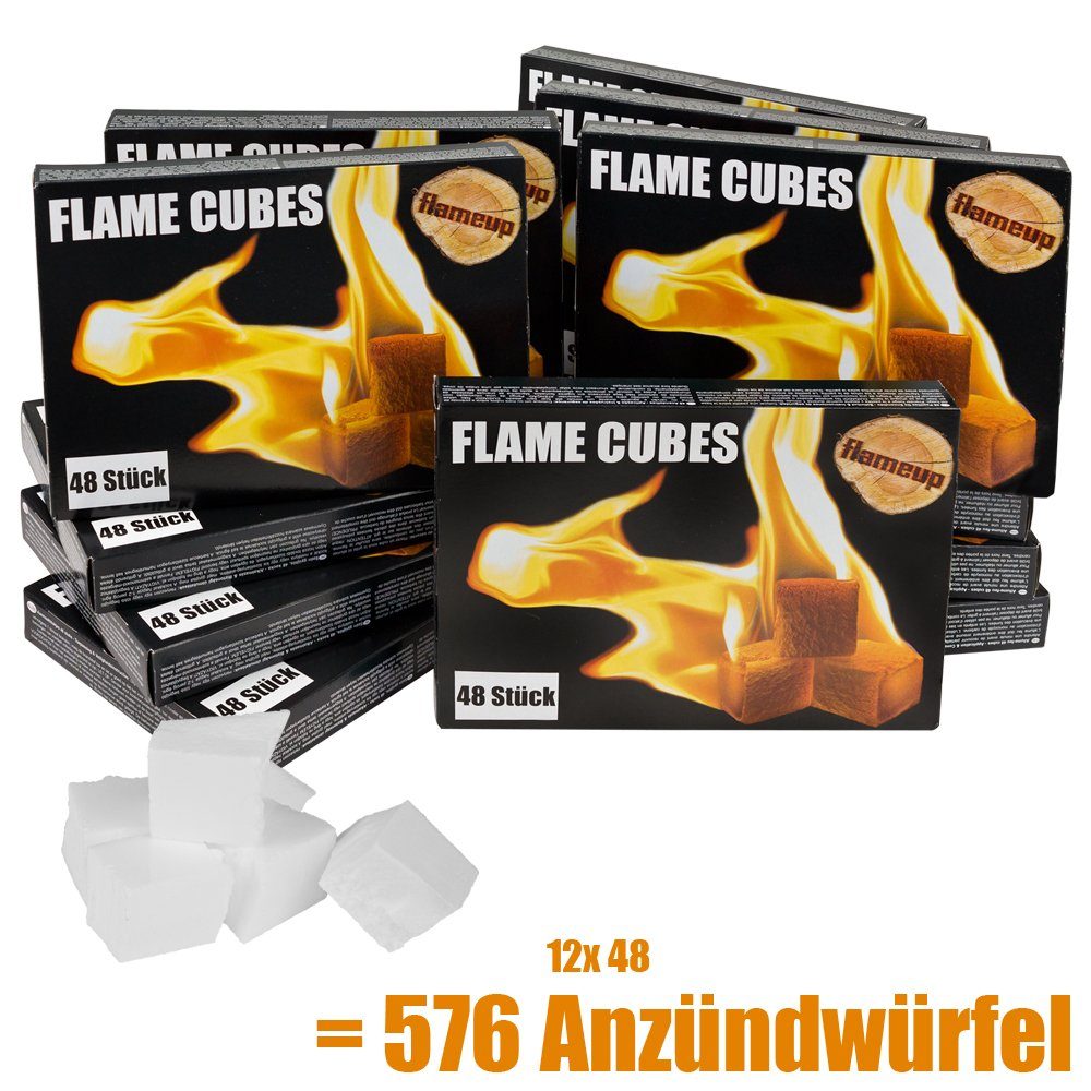 Flameup Grillanzünder Grill Kamin Kohle Ofen Anzünder Anzündwürfel Kaminanzünder Auswahl, (576-St)