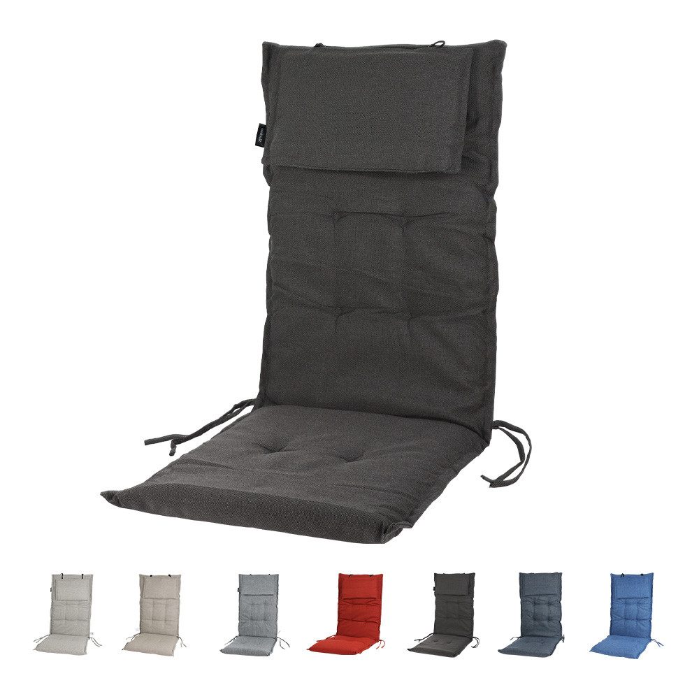 SLaaviinoo Hochlehnerauflage Gartenstuhlauflagen mit abnehmbarer Kopfstütze günstig online kaufen