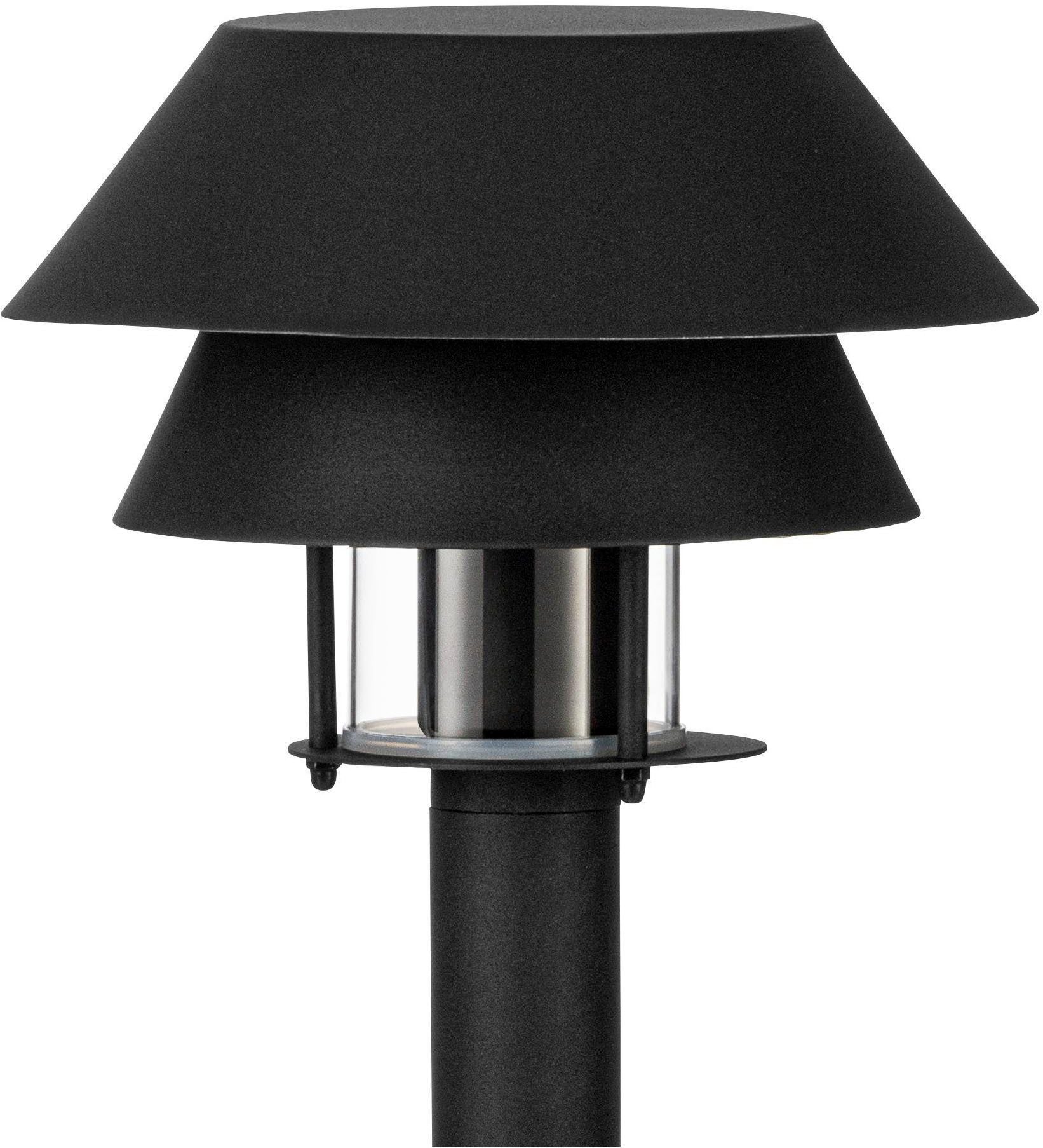 EGLO LED Außen-Stehlampe Chappera Stehlampe, Außenleuchte aus Metall und Glas, E27, IP65, Lampe, ohne Leuchtmittel, Stehleuchte - H80 x Ø22 cm - schwarz, weiß - 1X40W exkl.